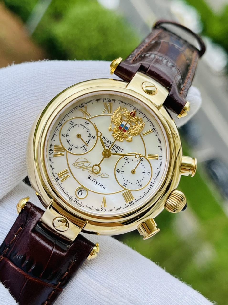 Đồng hồ Nga 1930 chữ ký tổng thống Putin vàng hồng - Luxury Watch