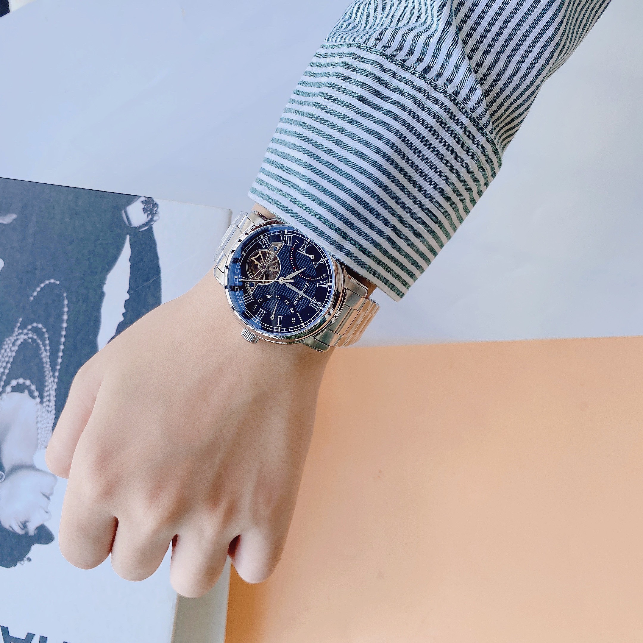 Đồng hồ NAM THOMAS EARNSHAW Longcase Double Retrograde Men's Watch ES-8169-11