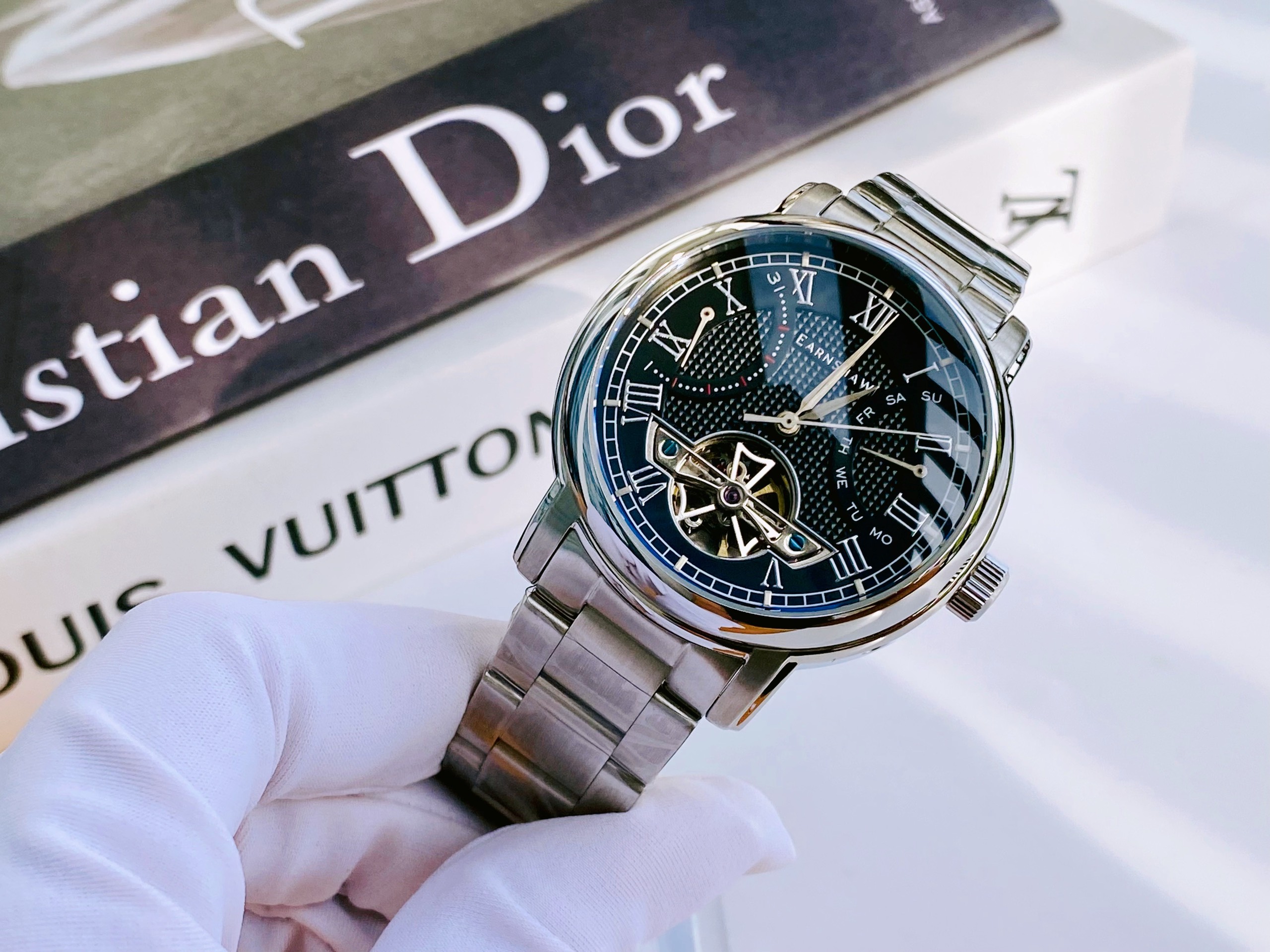 Đồng hồ NAM THOMAS EARNSHAW Longcase Double Retrograde Men's Watch ES-8169-11