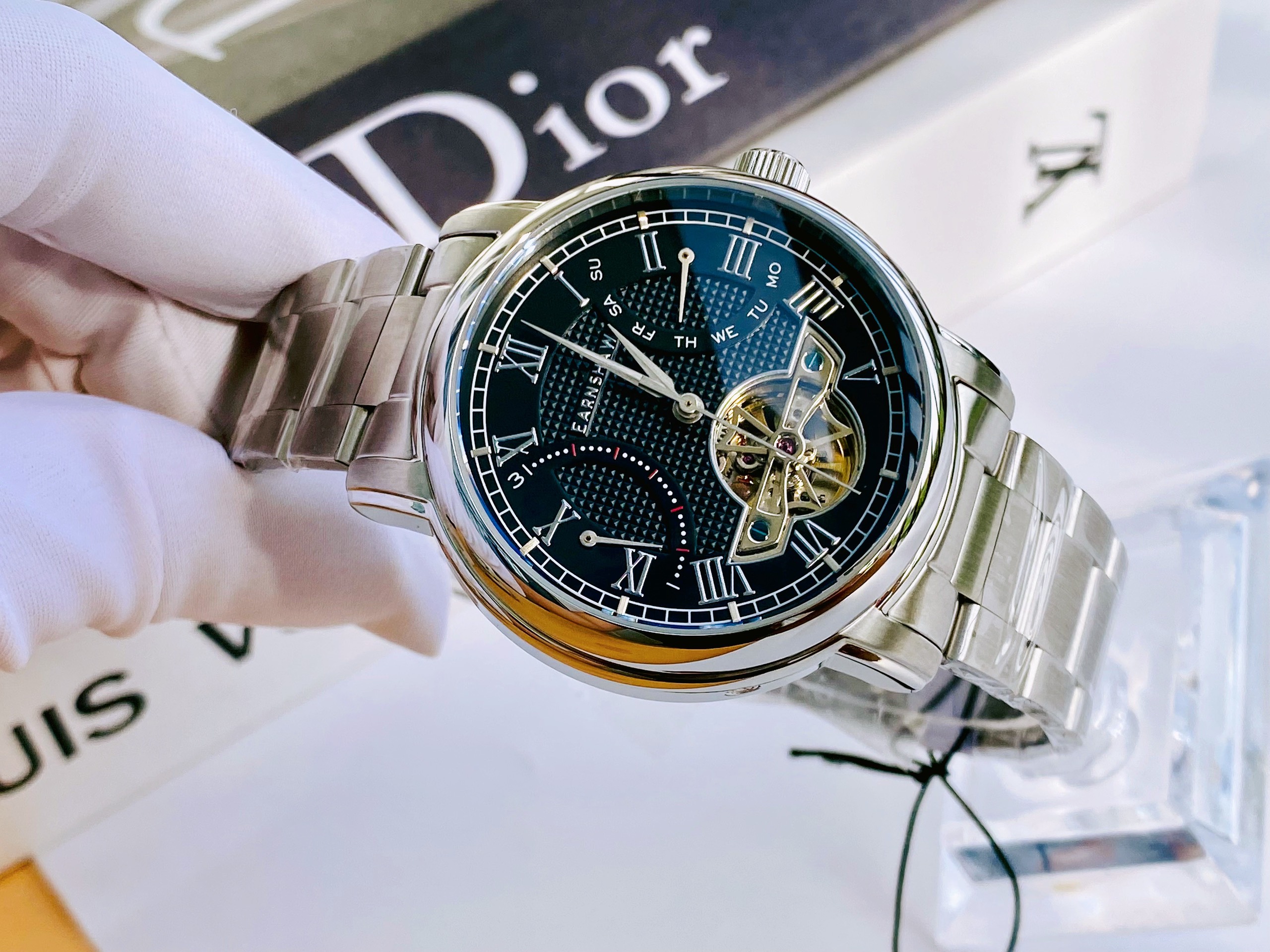 Đồng hồ NAM THOMAS EARNSHAW Longcase Double Retrograde Men's Watch ES-8169-11