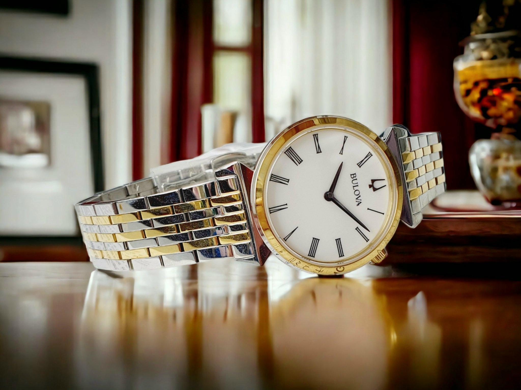 Đồng Hồ Bulova 98L264 demi mặt trắng siêu đẹp