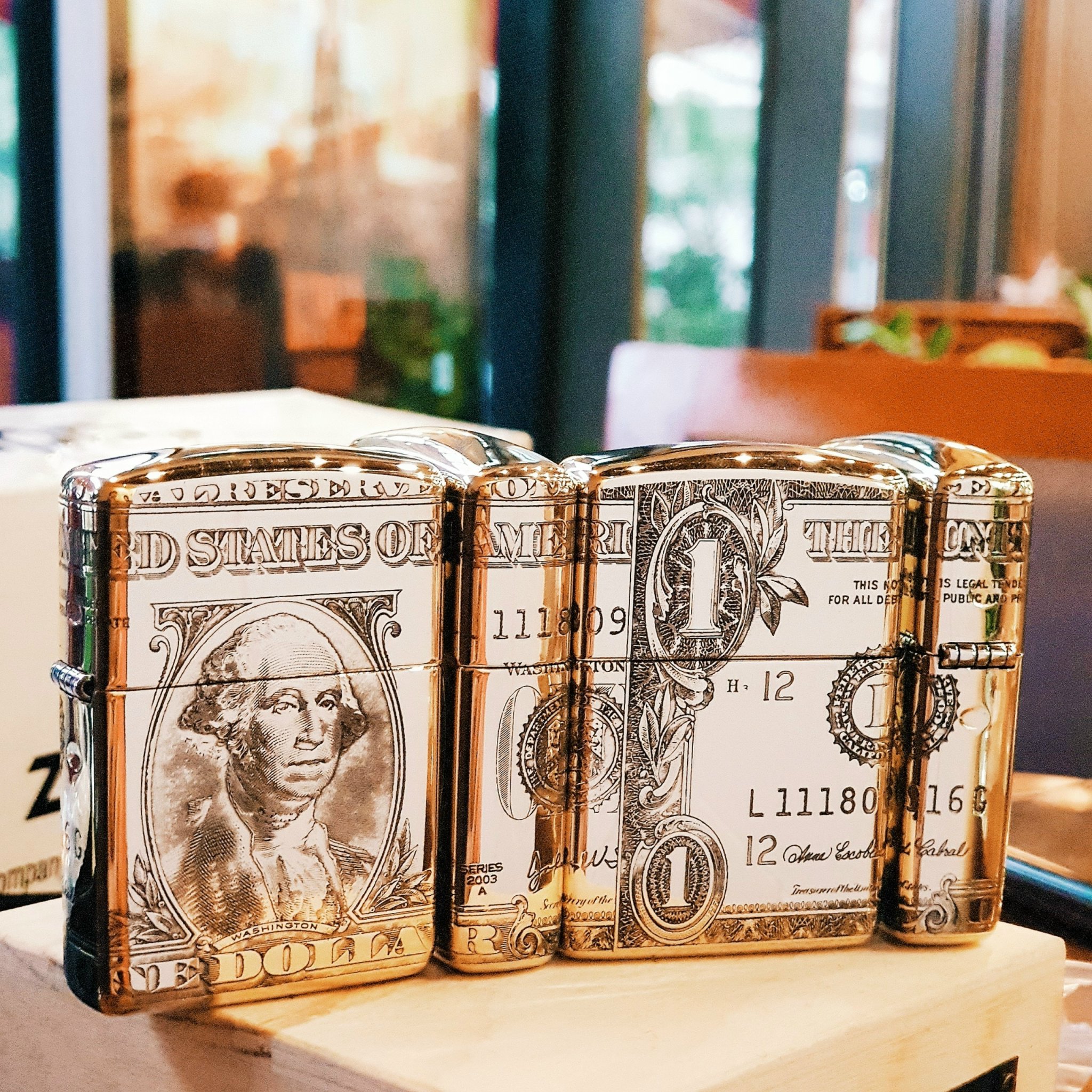 Bật Lửa Zippo 252BL069 Tiền Đồng 1 Dollar Washington