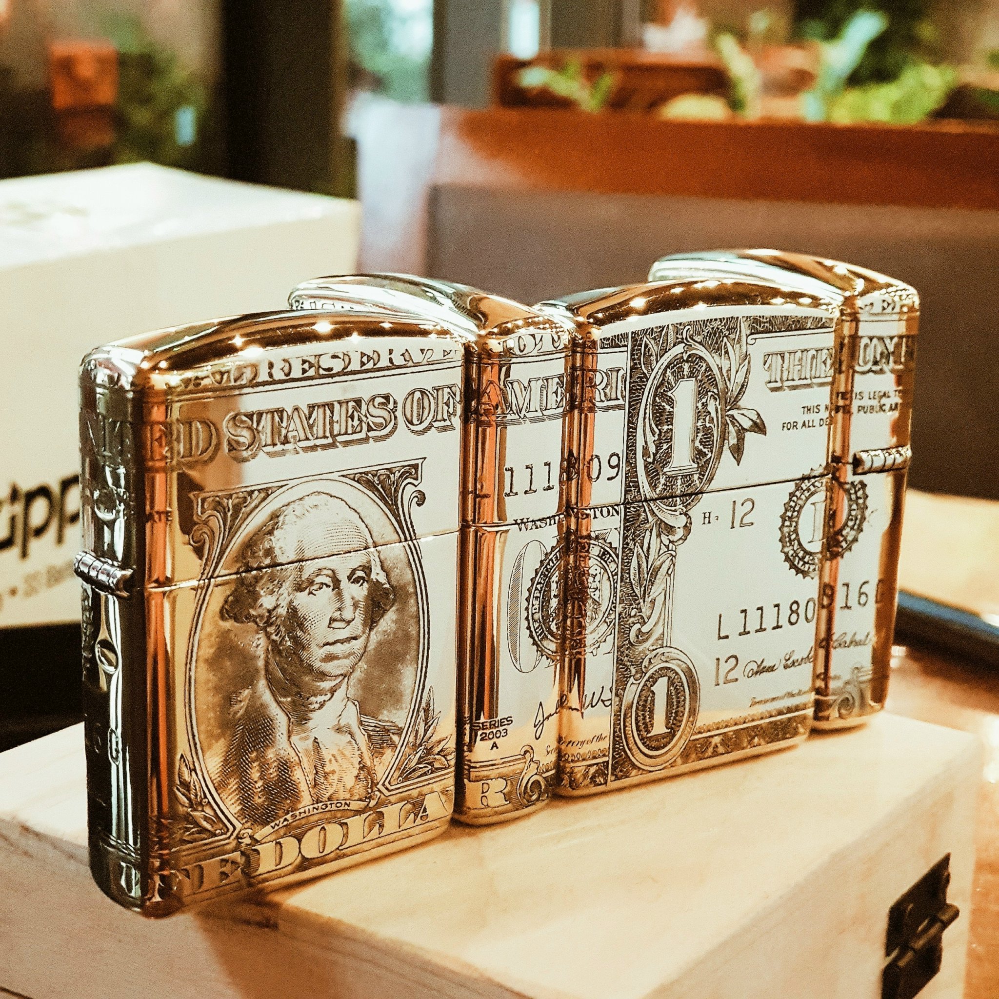 Bật Lửa Zippo 252BL069 Tiền Đồng 1 Dollar Washington