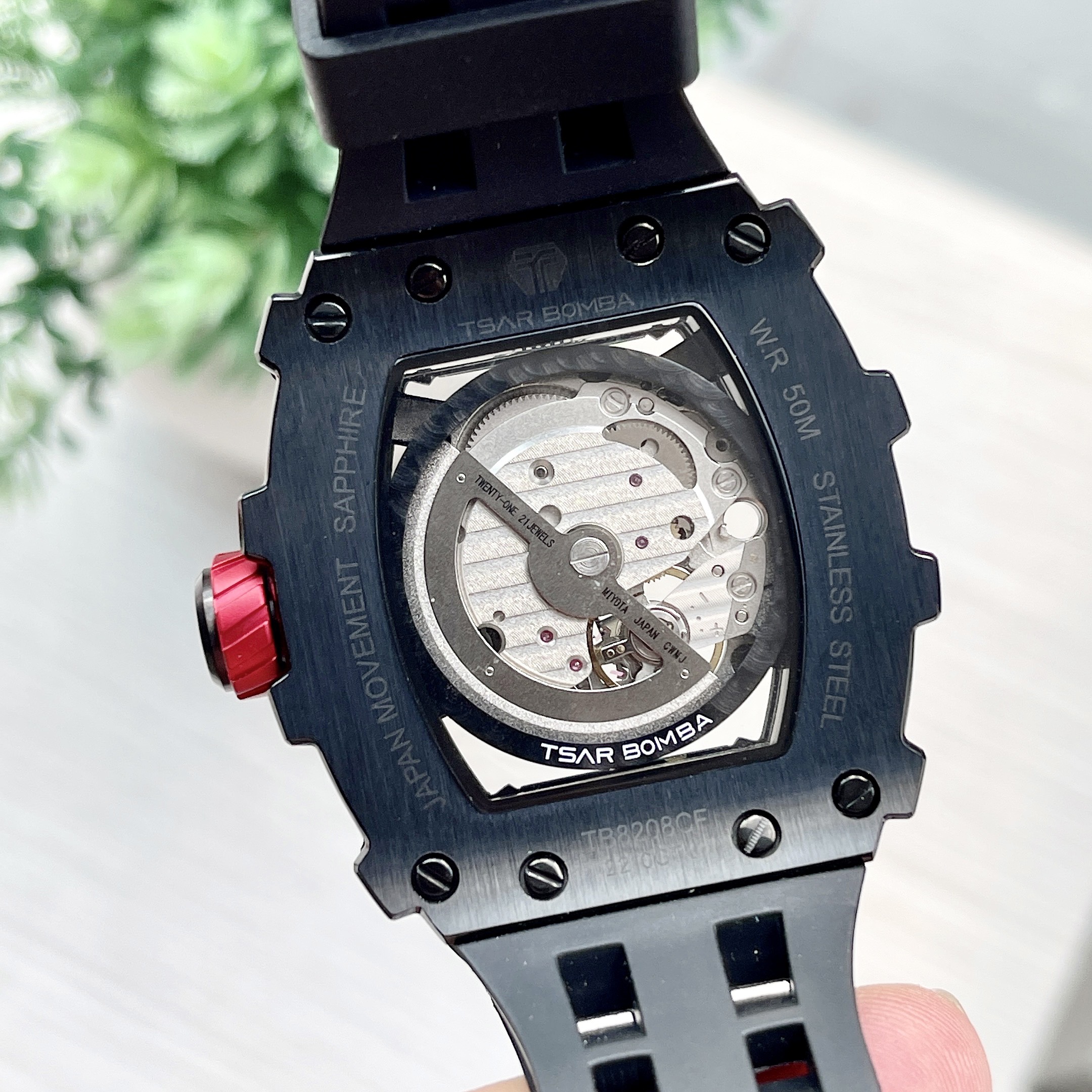 Đồng Hồ TSAR BOMBA Carbon Fiber Skeleton Automatic