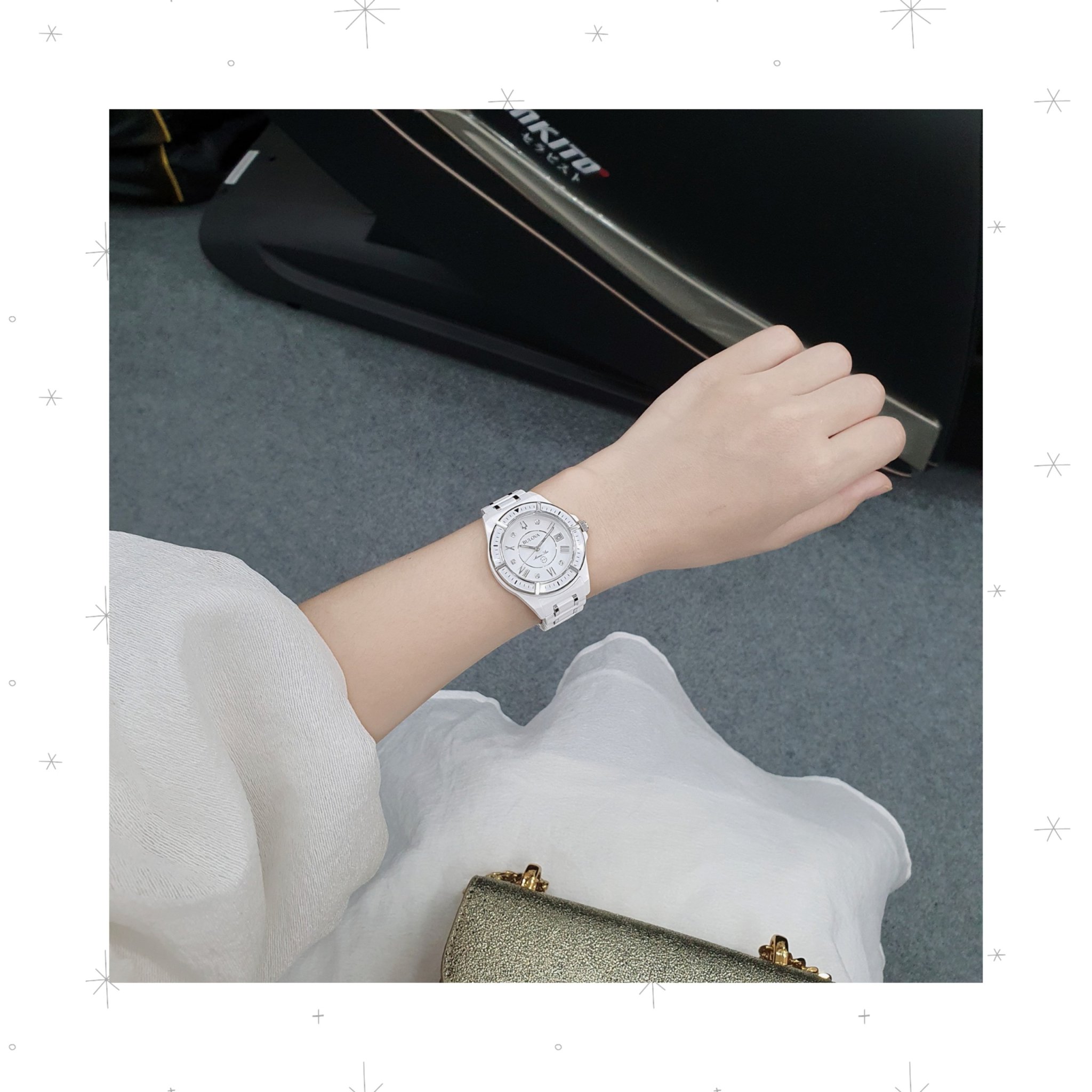 Đồng Hồ Bulova Marine Star Bạc xà cừ Mặt số kim cương