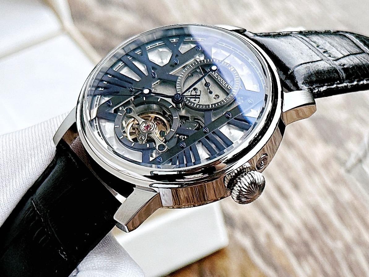 Đồng Hồ Thomas Earnshaw ES-8095-05 Wesminter Máy Automatic, Kính khoáng cứng, Dây da chính hãng, Chống nước 5 atm