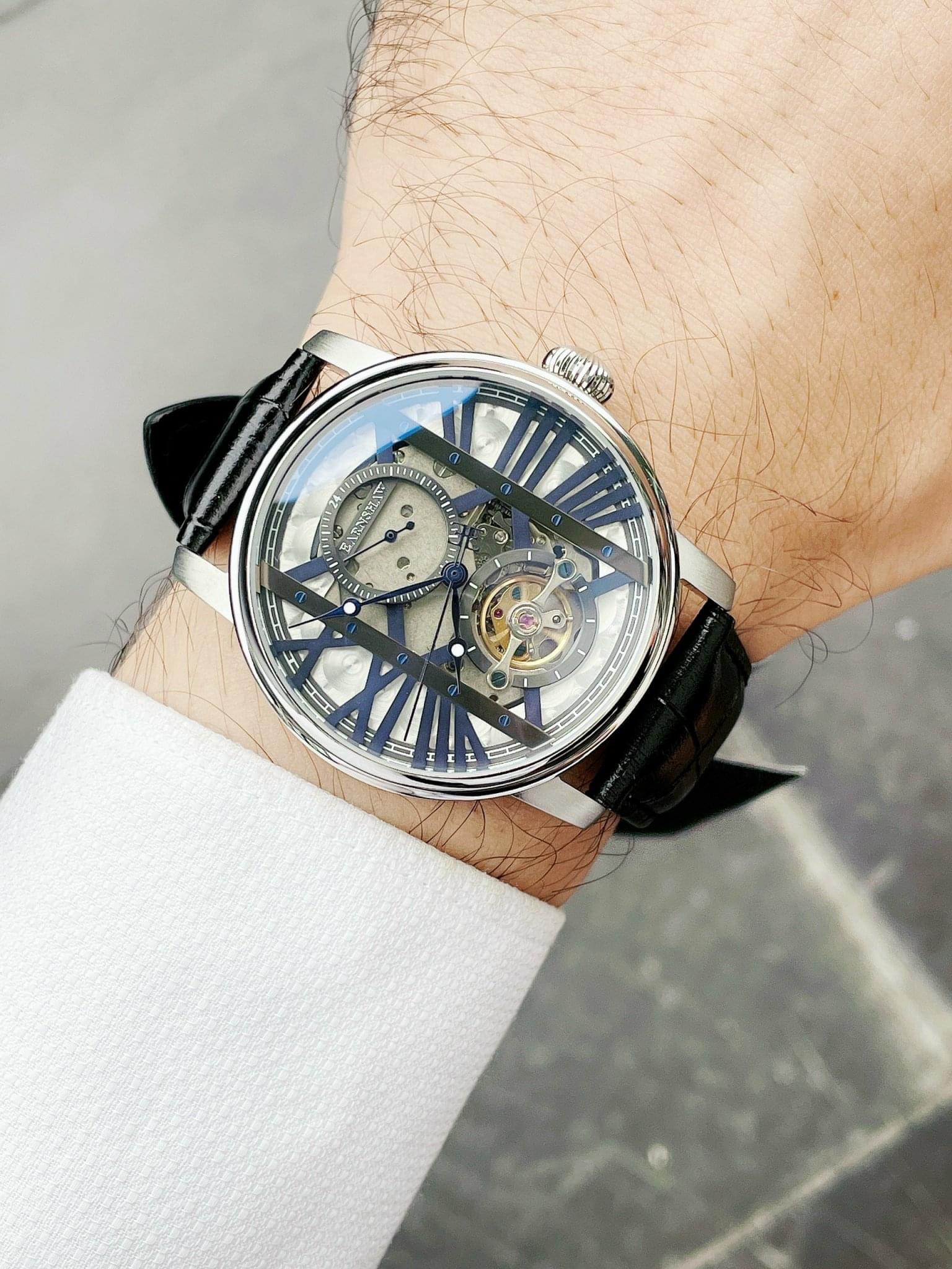 Đồng Hồ Thomas Earnshaw ES-8095-05 Wesminter Máy Automatic, Kính khoáng cứng, Dây da chính hãng, Chống nước 5 atm