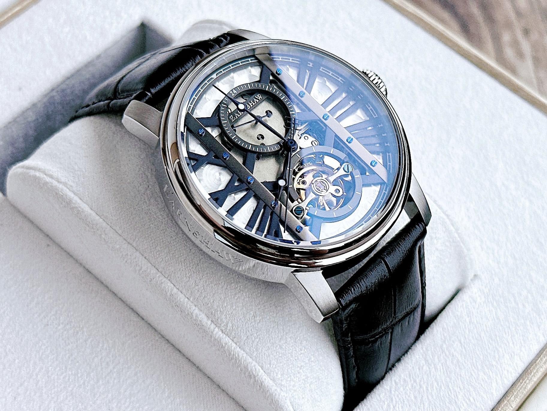 Đồng Hồ Thomas Earnshaw ES-8095-05 Wesminter Máy Automatic, Kính khoáng cứng, Dây da chính hãng, Chống nước 5 atm