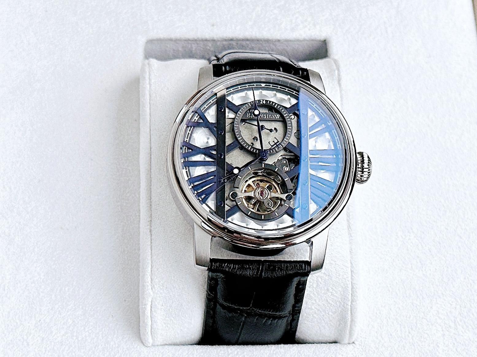 Đồng Hồ Thomas Earnshaw ES-8095-05 Wesminter Máy Automatic, Kính khoáng cứng, Dây da chính hãng, Chống nước 5 atm