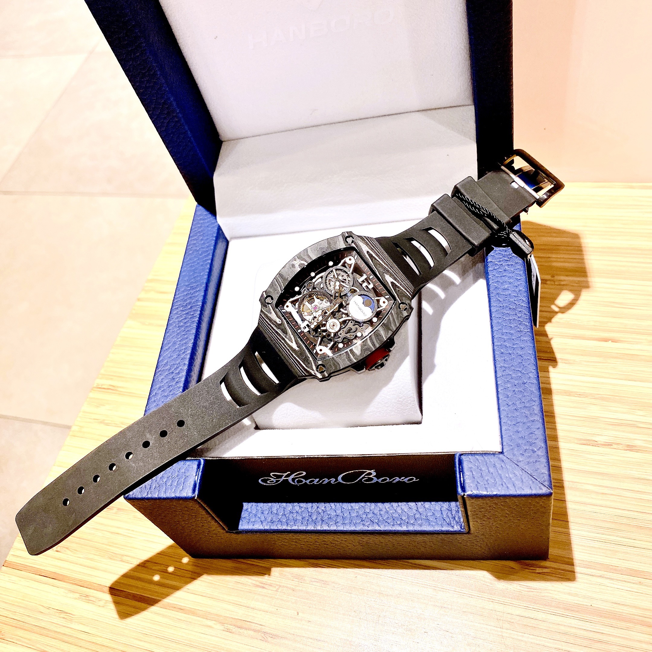 Đồng Hồ HANBORO BY HUBOLER - Đẹp ko thua siêu phẩm RM tiền tỷ - Thiết kế đỉnh cao chất sáng xịn, tỉ mỉ đến từng chi tiết, Lên tay rất sang chảnh