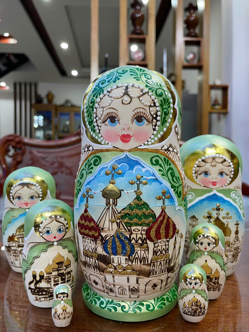 Búp Bê Matryoshka Nga - Nhà thờ Thánh Basil – bộ 7 con BB049