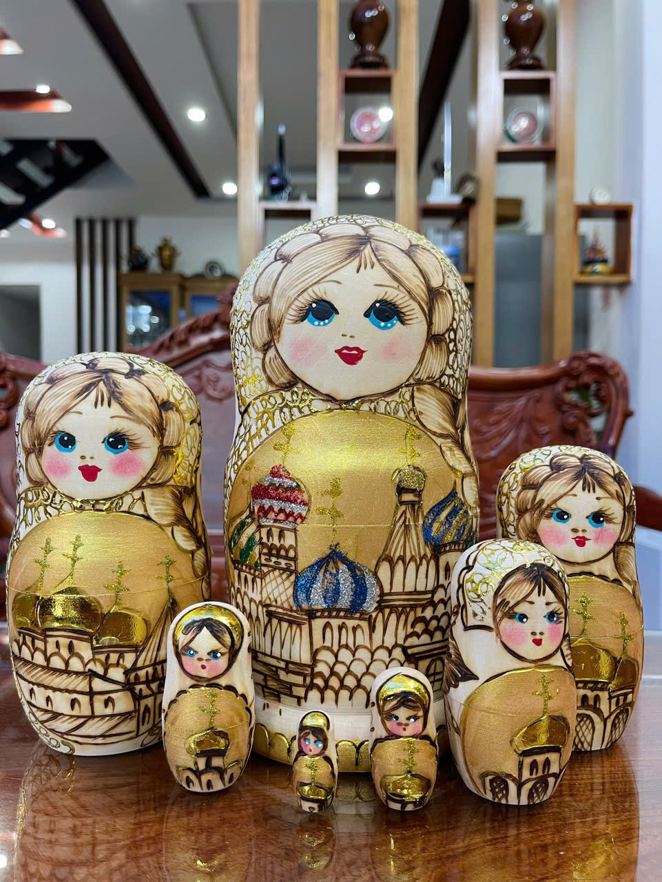 Búp Bê Matryoshka Nga - Nhà thờ Thánh Basil – bộ 7 con BB050