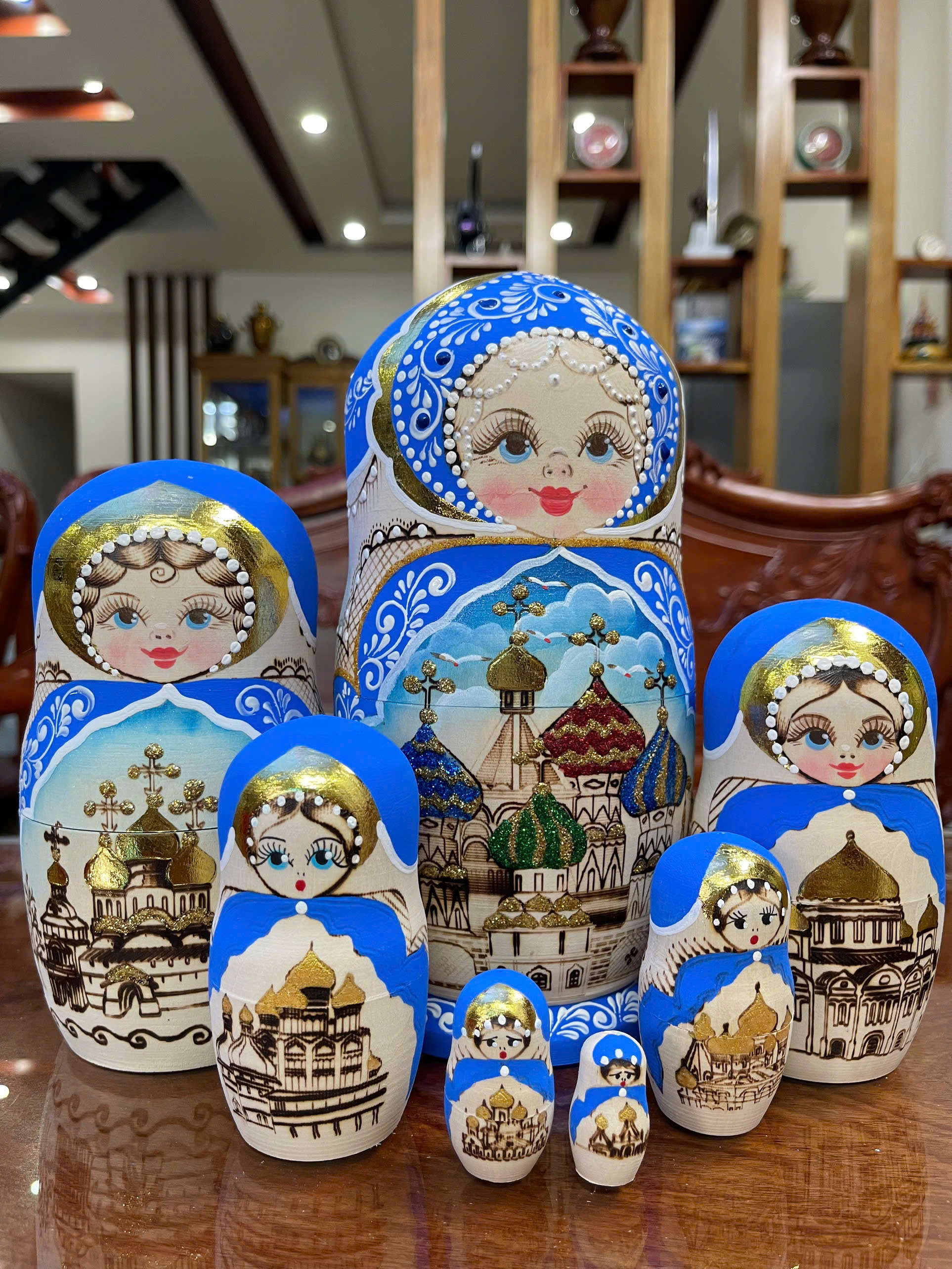 Búp Bê Matryoshka Nga - Nhà thờ Thánh Basil – bộ 7 con BB046