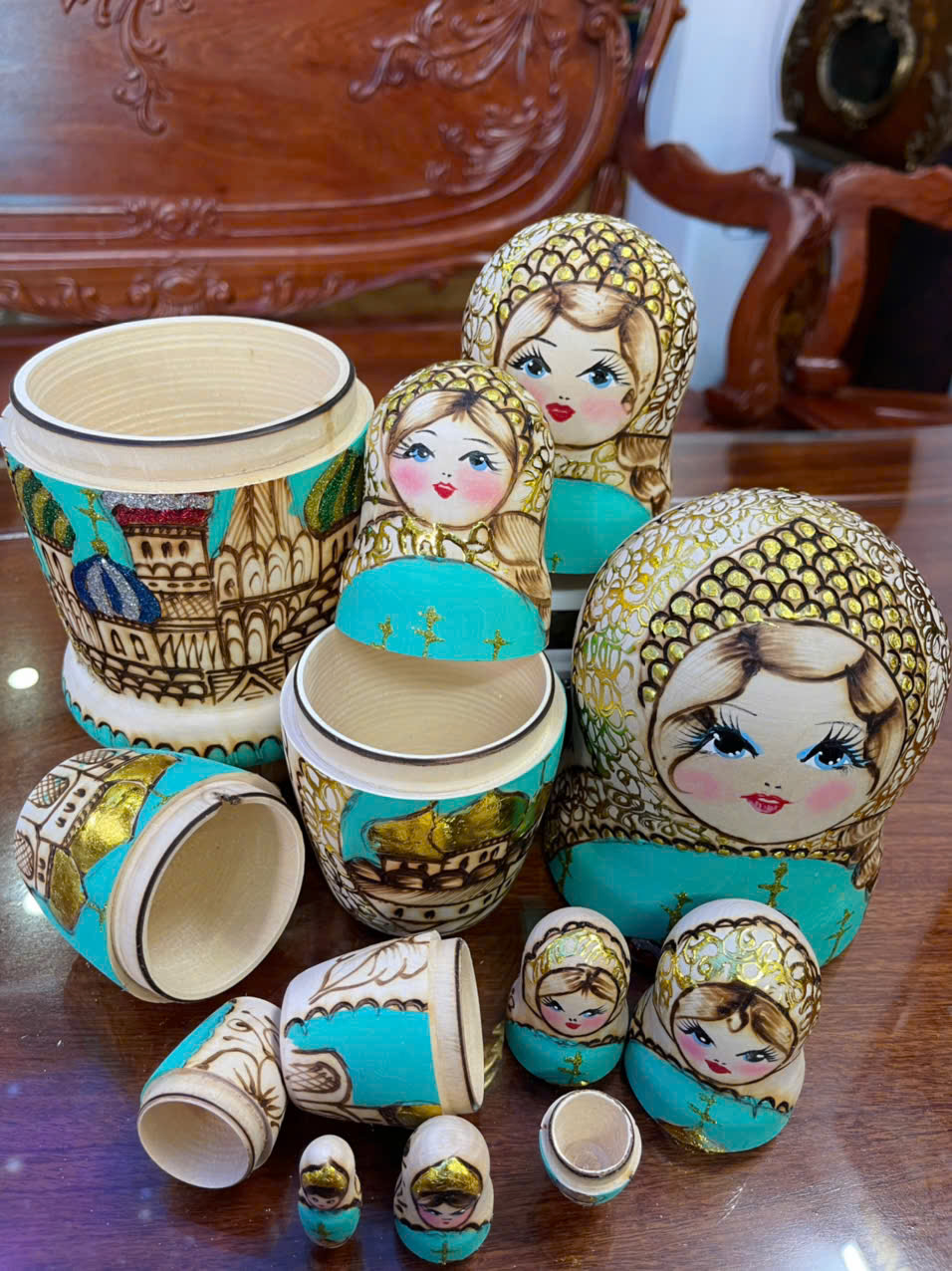 Búp Bê Matryoshka Nga - Nhà thờ Thánh Basil – bộ 7 con BB048