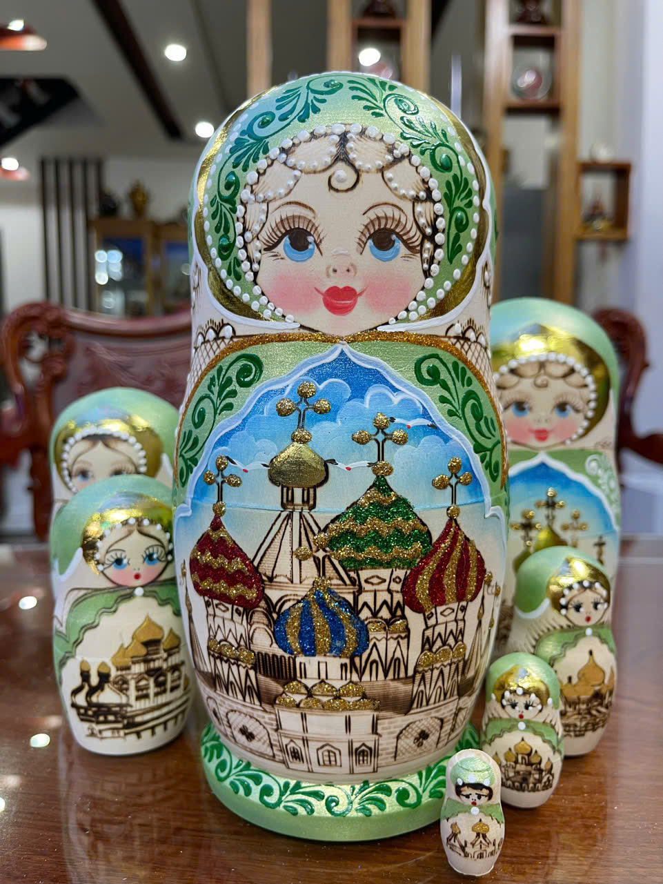 Búp Bê Matryoshka Nga - Nhà thờ Thánh Basil – bộ 7 con BB049