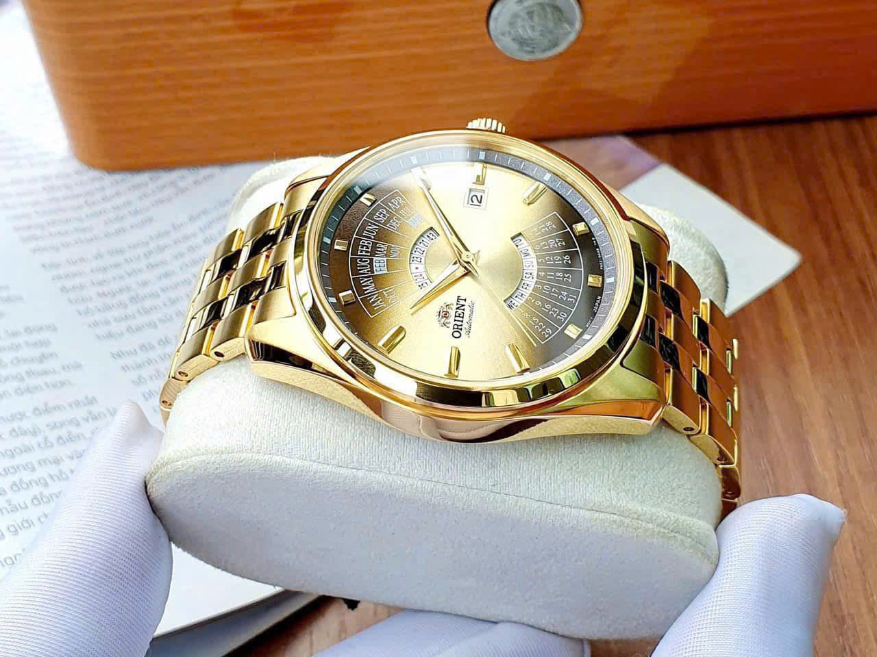 Đồng hồ Orient Automatic Multi Year Calendar RA-BA0001G30B – Lịch vạn niên full gold đầy cơ khí dành cho quý ông thích sự khác biệt