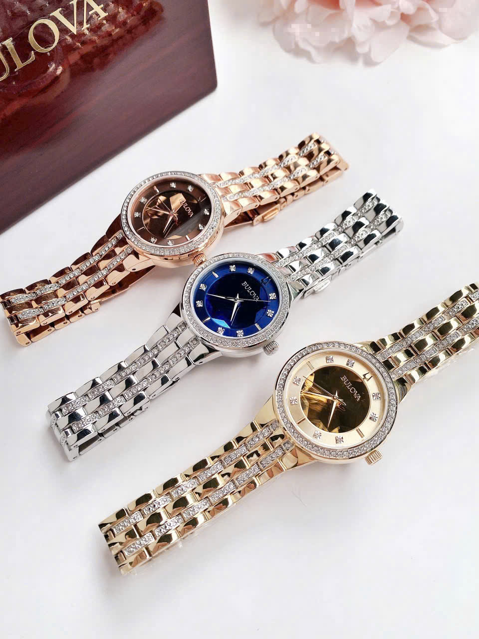 Đồng Hồ Bulova Phantom Swarovski Crystal Accents Màu Nâu – Vẻ Đẹp Quyến Rũ Với Pha Lê Swarovski Và Kim Cương Tự Nhiên