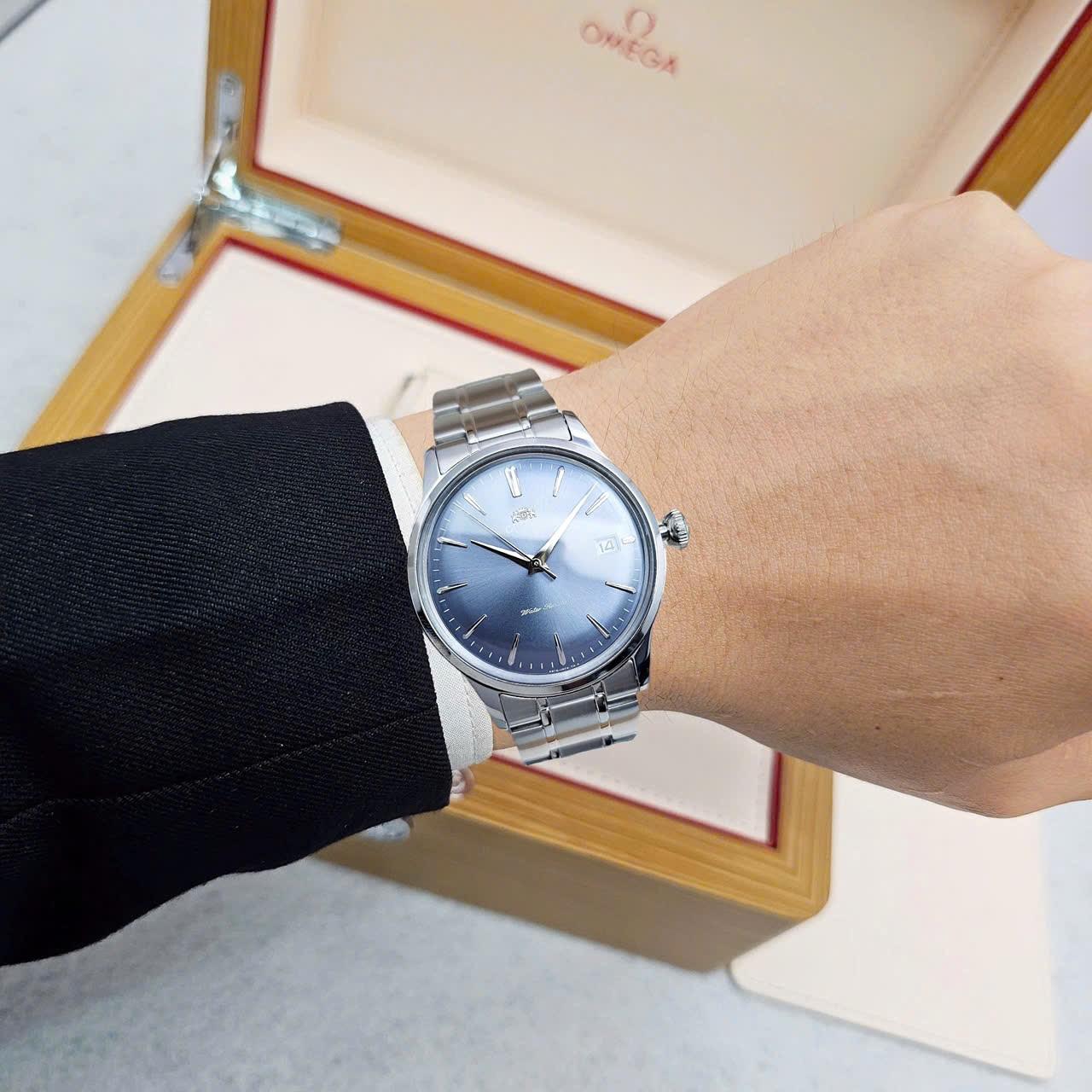 Đồng Hồ Nam Orient Automatic Bambino Classic RA-AC0M10L30B – Mặt Xanh Dương Thanh Lịch, Kính Cong Huyền Thoại