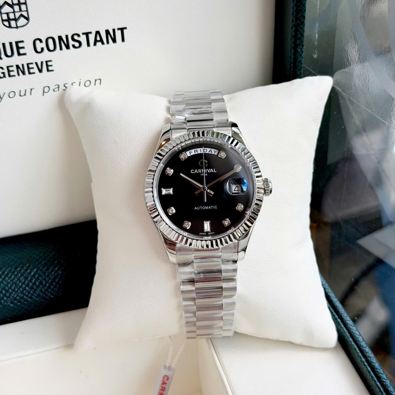 Đồng Hồ Carnival Automatic 8239G-VT-D Màu Đen Nam – Tiểu Rolex Day-Date, Automatic Japan, Sapphire 38mm