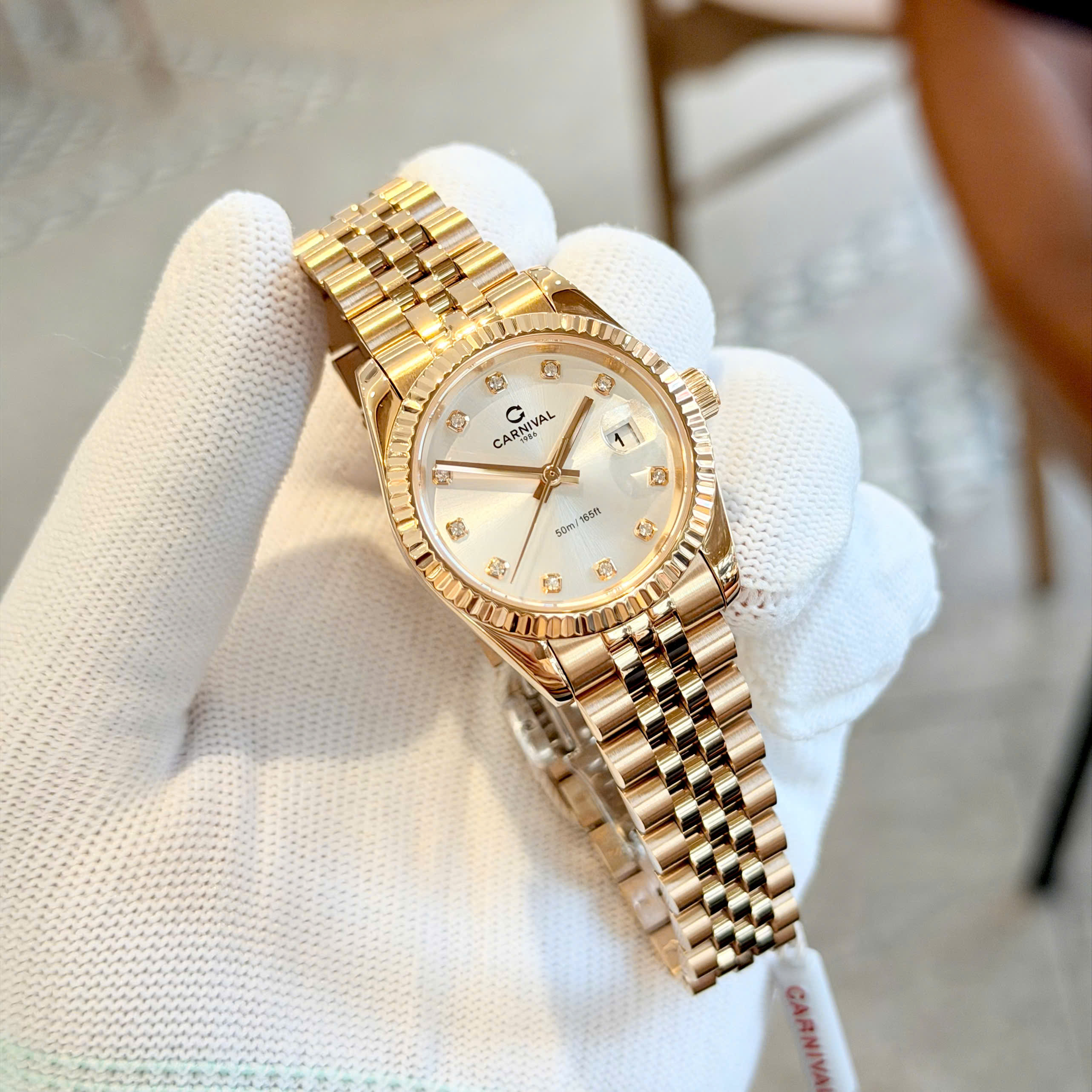 Đồng Hồ Nữ Carnival 8250L Automatic – Size 31mm, Máy Automatic Japan, Kính Sapphire, Chống Nước 30m
