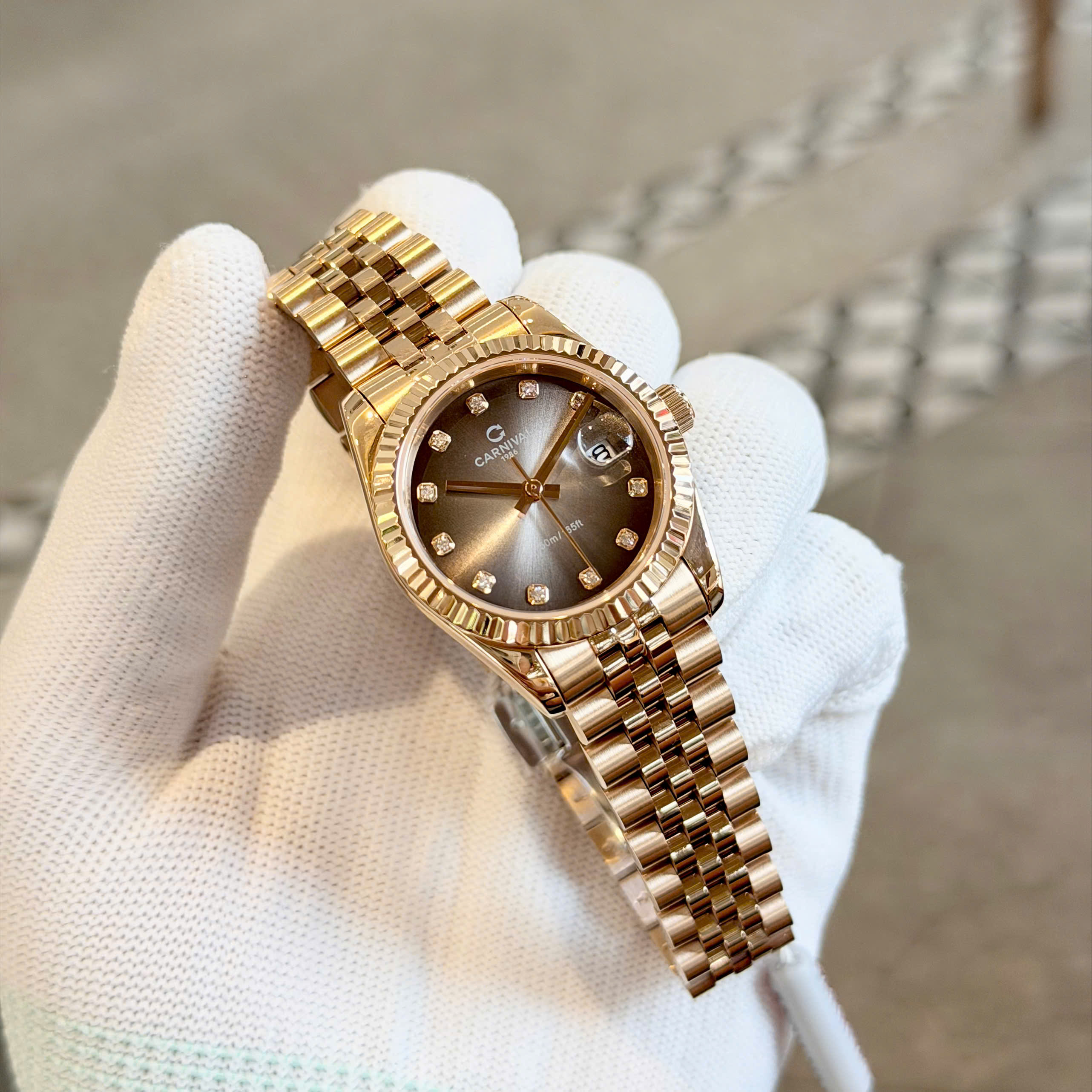 Đồng Hồ Nữ Carnival 8250L Automatic – Size 31mm, Máy Automatic Japan, Kính Sapphire, Chống Nước 30m