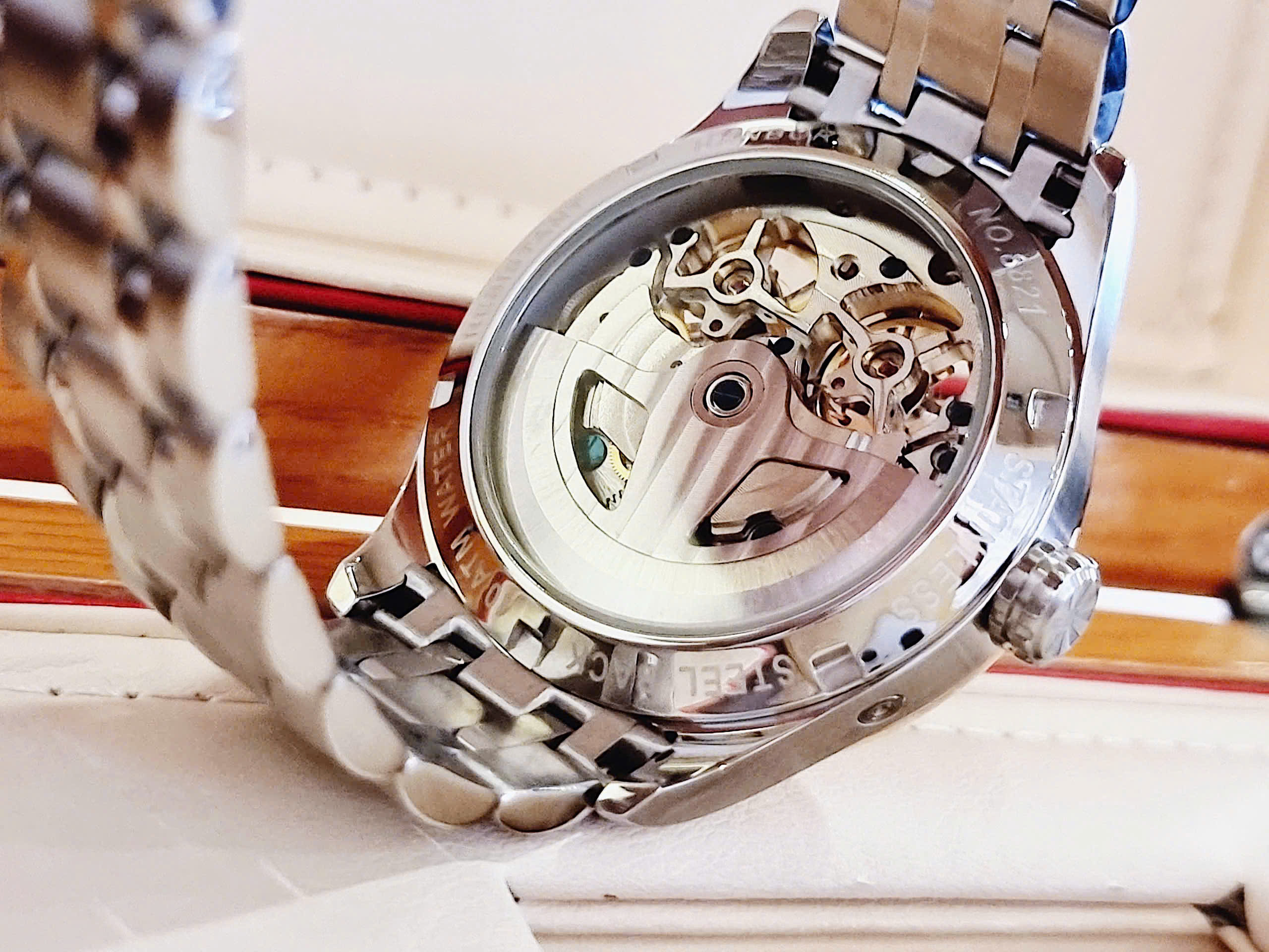 Đồng Hồ Hanboro Automatic 2026 Mặt Địa Cầu 3D Size 44mm Demi Gold – Siêu Phẩm Thiết Kế Sang Trọng Đậm Chất Luxury