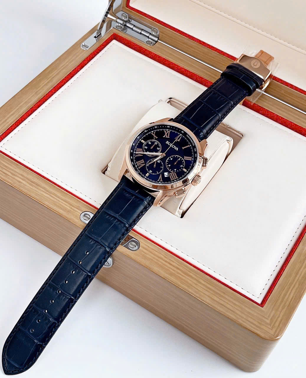 Đồng Hồ Bulova 97B170 Wilton Nam Chronograph Mặt Xanh