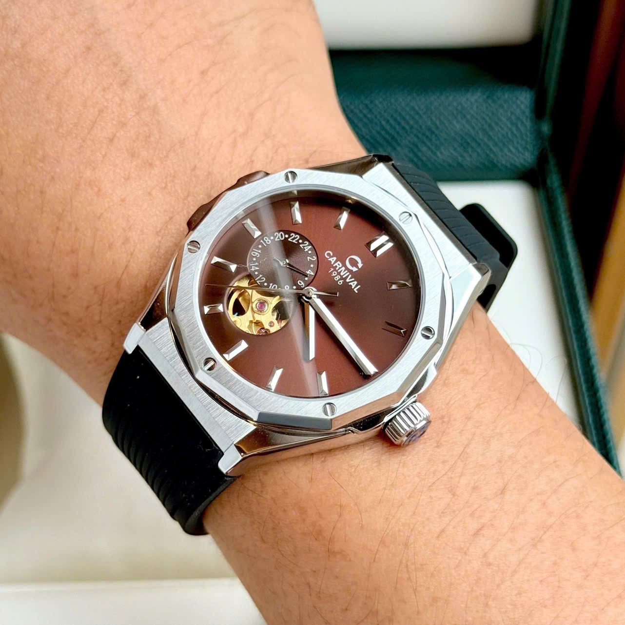 +15 mẫu Đồng Hồ Carnival 8189G Automatic đủ bộ chính hãng