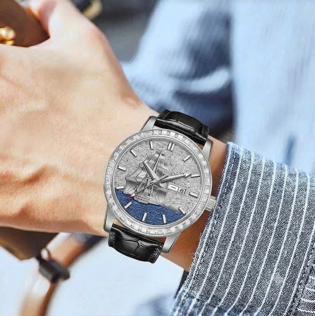 Đồng Hồ HANBORO Mẫu Mới 2026 – Thiết Kế Thuyền Buồm Cưỡi Rồng, Khí Thế Ra Khơi
