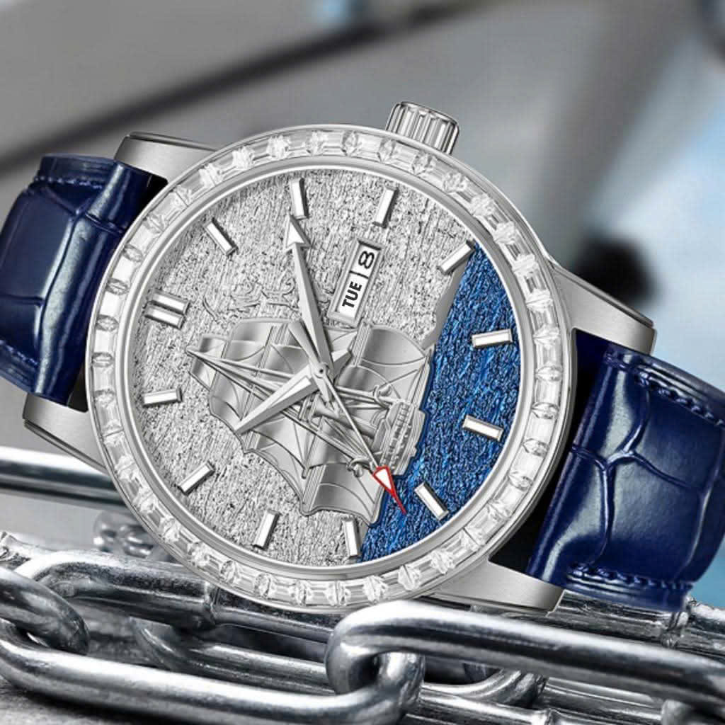 Đồng Hồ HANBORO Mẫu Mới 2026 – Thiết Kế Thuyền Buồm Cưỡi Rồng, Khí Thế Ra Khơi
