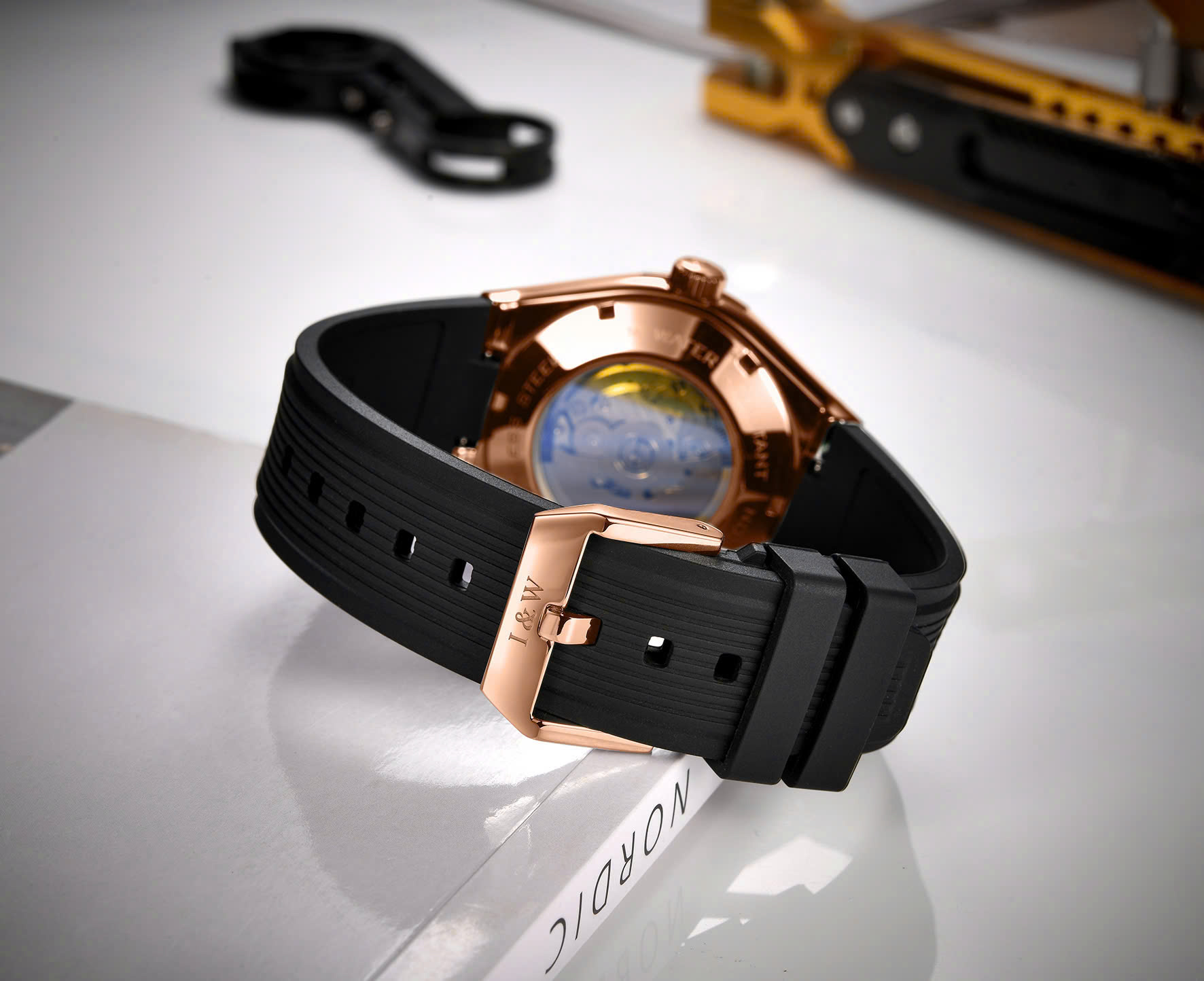 Đồng Hồ I&W Carnival 55851G3 Automatic – Sapphire, PVD Rose Gold, Full Đá Sang Trọng