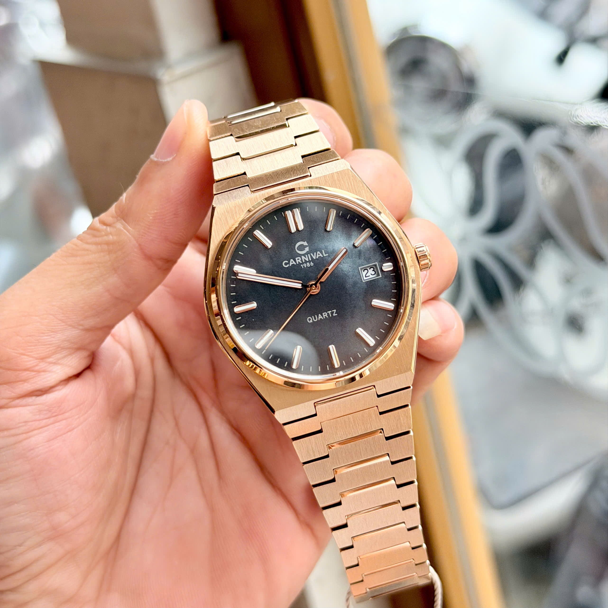 Đồng Hồ Carnival 8251G PRX Mới Ra Mắt – Rose Gold, Size 38mm, Mỏng Hơn 9mm