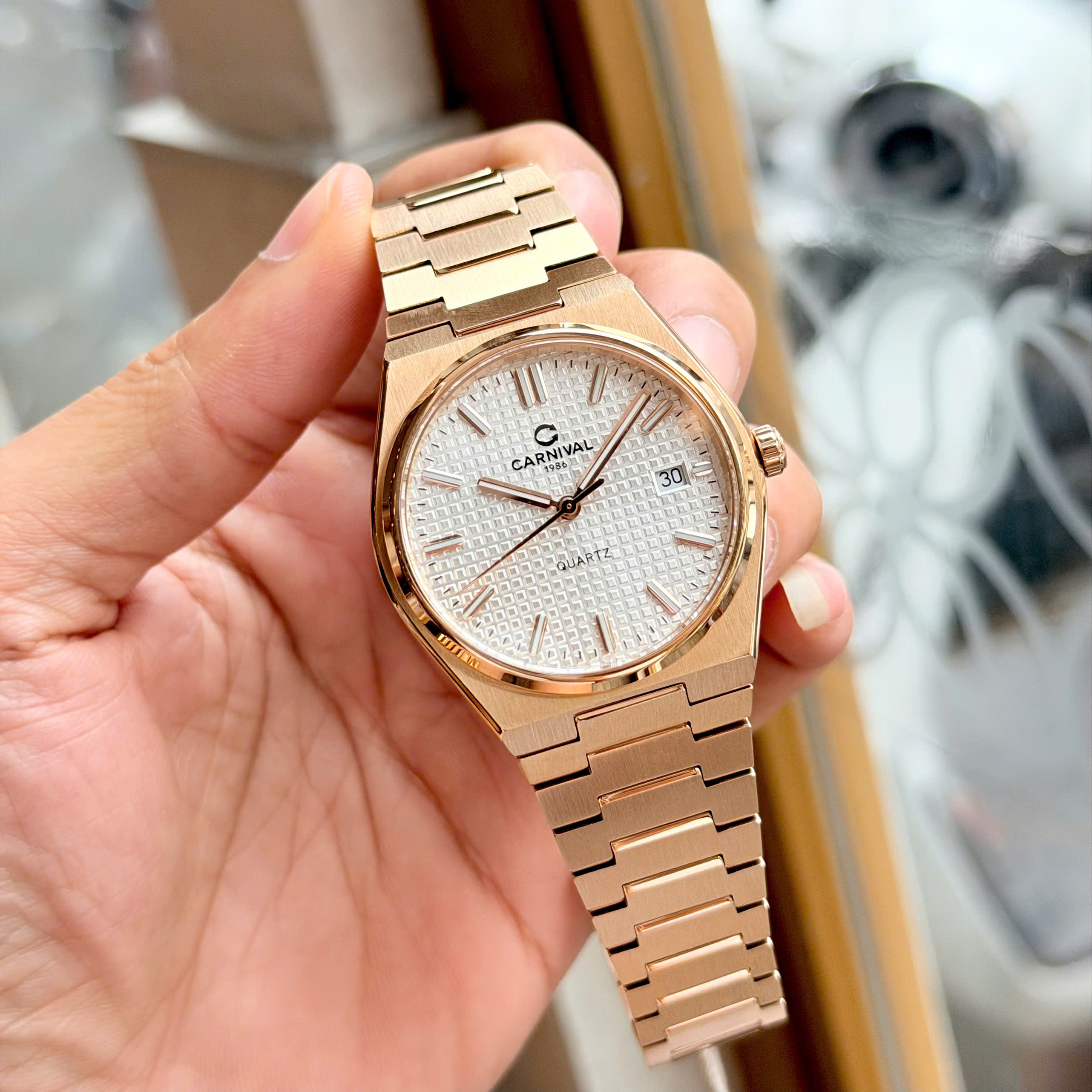 Đồng Hồ Carnival 8251G PRX Mới Ra Mắt – Rose Gold, Size 38mm, Mỏng Hơn 9mm