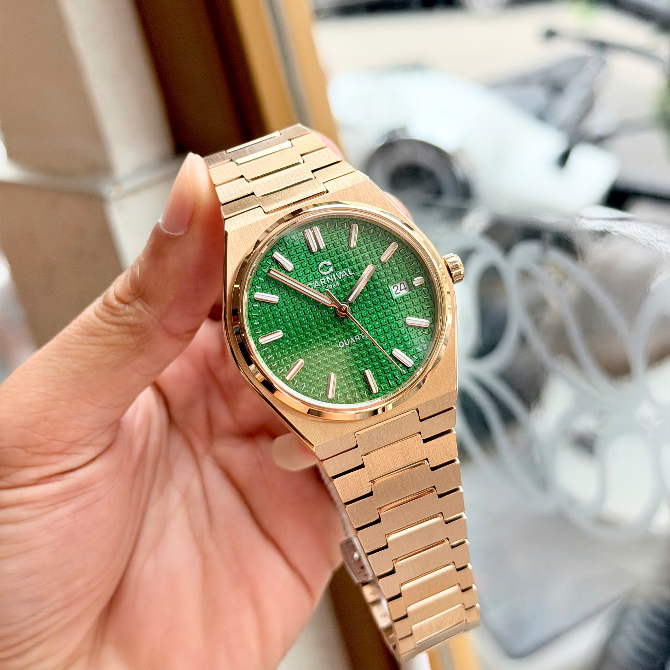 Đồng Hồ Carnival 8251G PRX Mới Ra Mắt – Rose Gold, Size 38mm, Mỏng Hơn 9mm