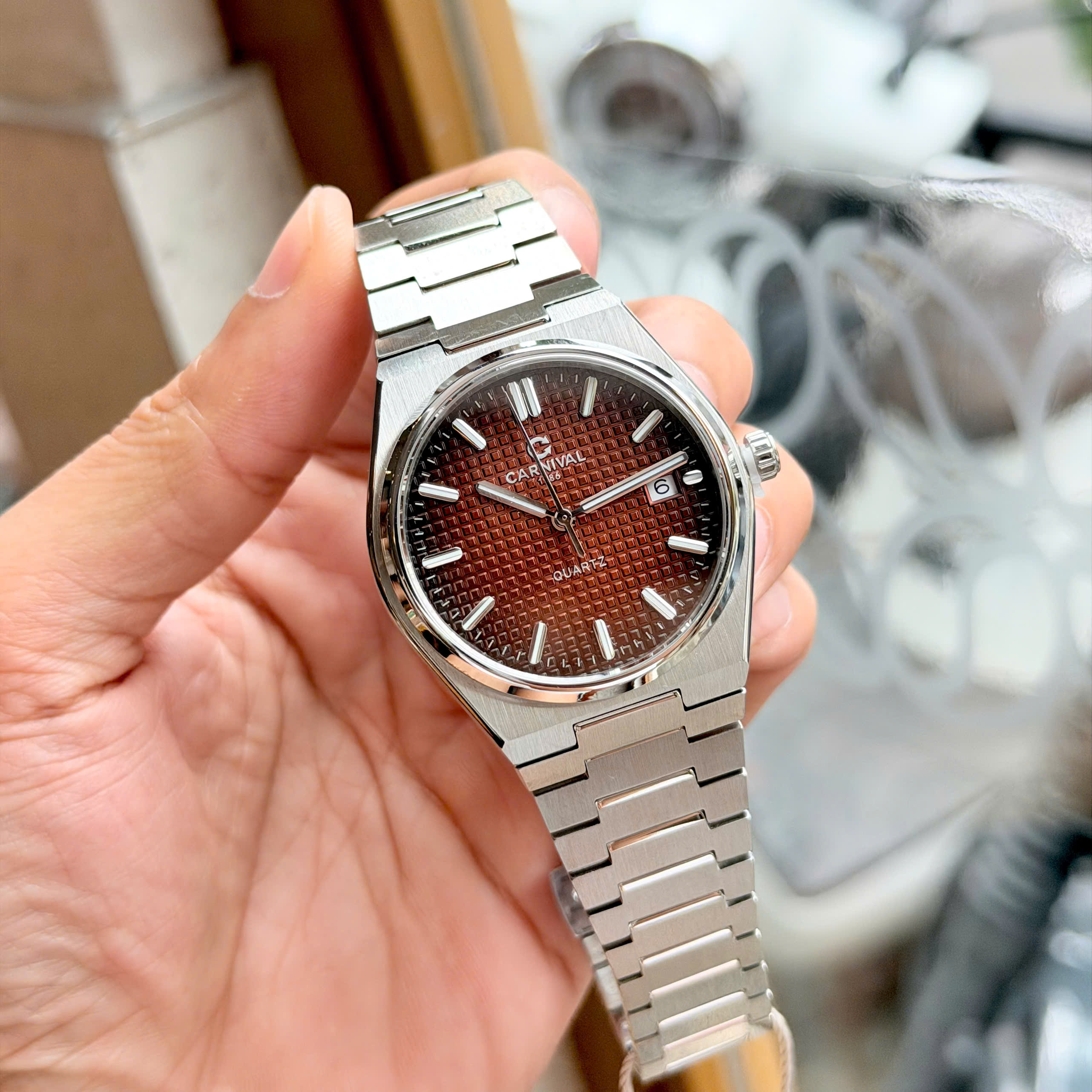Đồng Hồ Carnival 8251G PRX Mới Ra Mắt – Rose Gold, Size 38mm, Mỏng Hơn 9mm