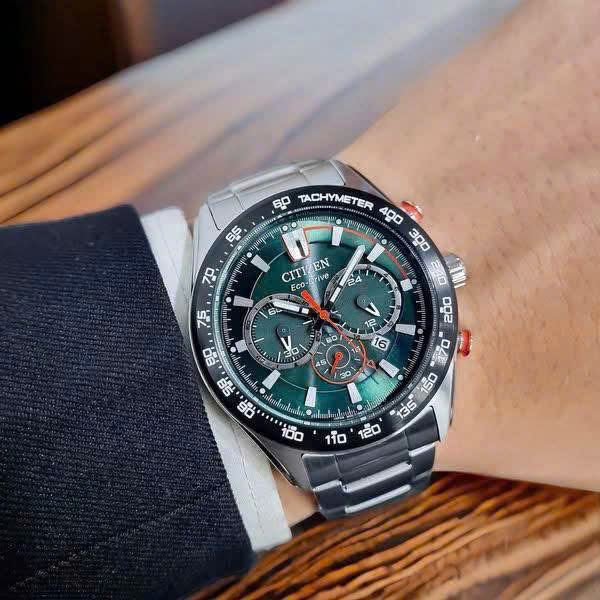 Đồng Hồ Nam Citizen Eco-Drive Chronograph CA4488-52X – Mặt Xanh Lá Cuốn Hút, Máy Eco-Drive