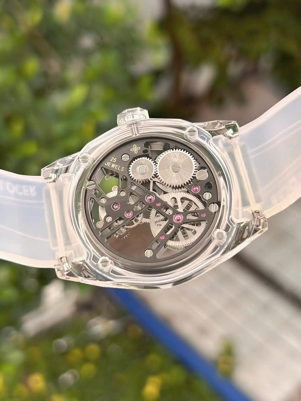 Đồng Hồ Agelocer Tourbillon 9101S11 – Vỏ full Sapphire Trong Suốt, Flying Tourbillon, Trữ Cót 80 Giờ