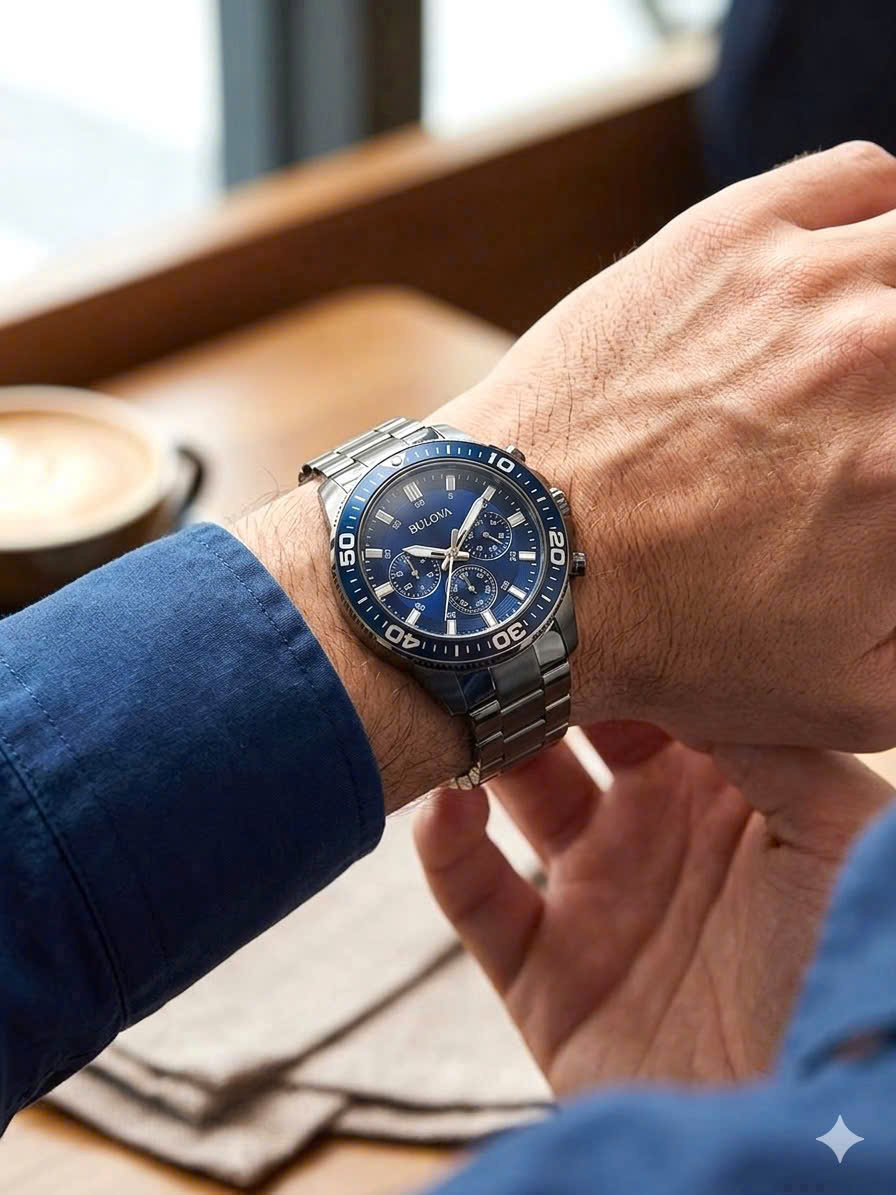 Đồng Hồ Bulova Nam Chronograph 98A171, 98A170, 98A246, 98A209 – Size 43mm, Thiết Kế Thể Thao Mạnh Mẽ