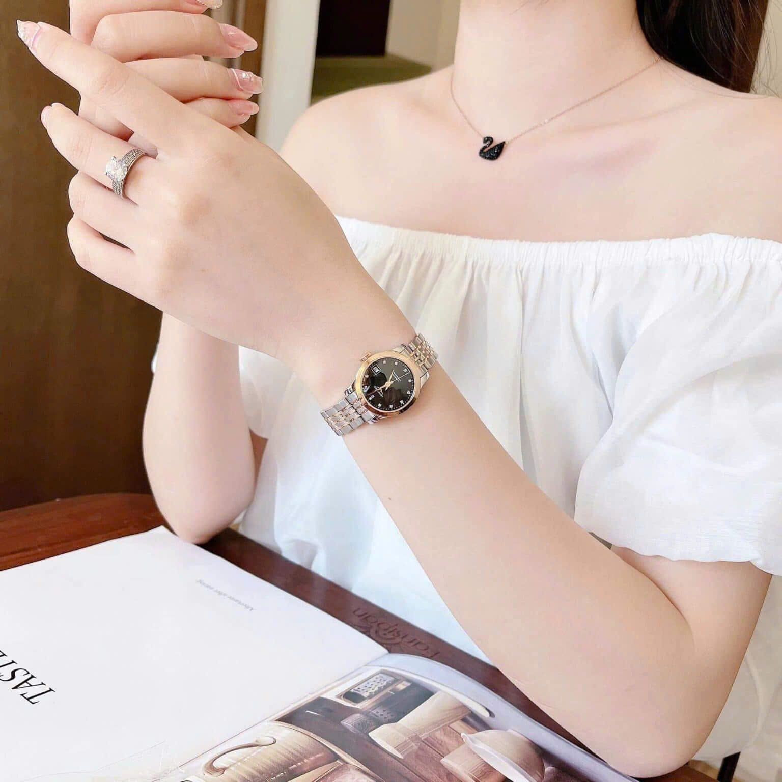 Đồng hồ Longines L2.320.5.57.7 DemiRose – Kim cương tự nhiên, vàng 18K cap 200, chuẩn Chronometer cho quý cô đẳng cấp