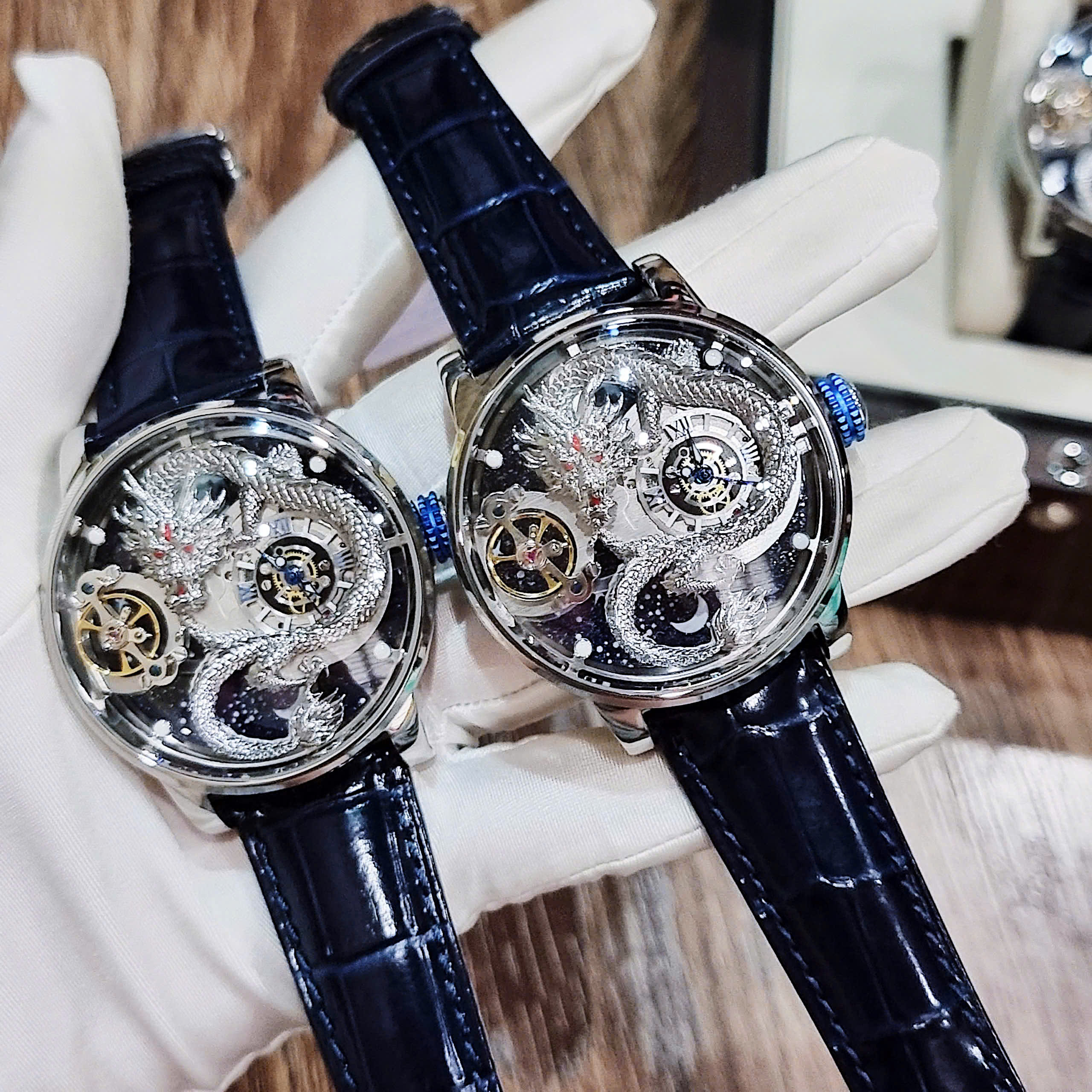 Đồng hồ Hanboro HBR-1018 Dragon – Tuyệt tác rồng 3D phong thủy, thiết kế vòm độc đáo dành cho giới sưu tầm