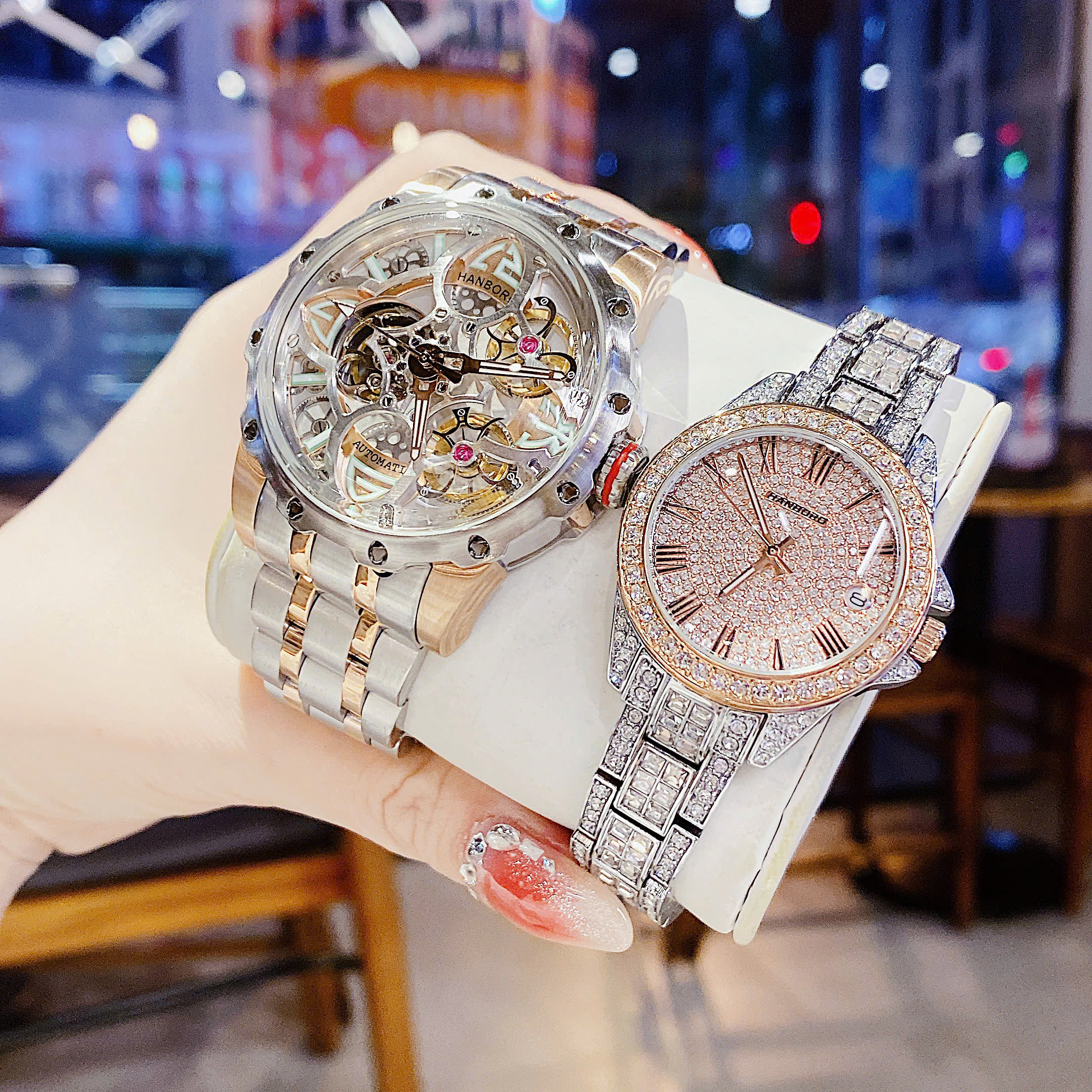 Cặp đôi đồng hồ Huboler Hanboro 2026 – Thiết kế đẳng cấp lấy cảm hứng từ Patek Philippe dành cho cặp đôi thời thượng