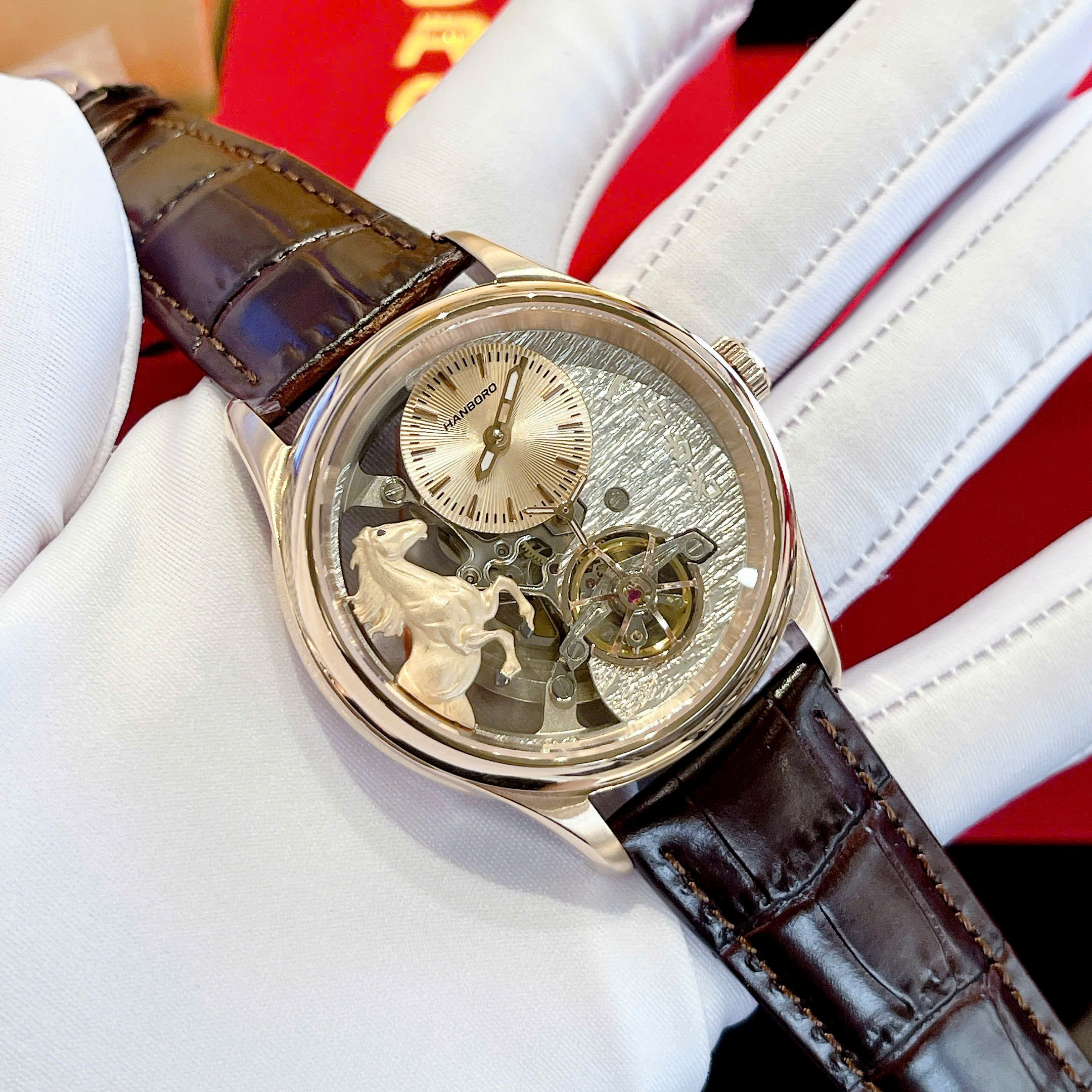 Đồng hồ Hanboro HBR5002 Automatic 2026 – Tuyệt tác lộ cơ 3D đẳng cấp dành cho nam giới yêu phong cách khác biệt