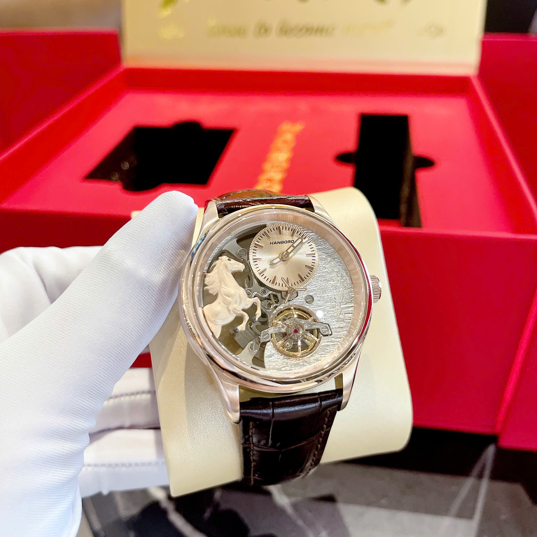 Đồng hồ Hanboro HBR5002 Automatic 2026 – Tuyệt tác lộ cơ 3D đẳng cấp dành cho nam giới yêu phong cách khác biệt