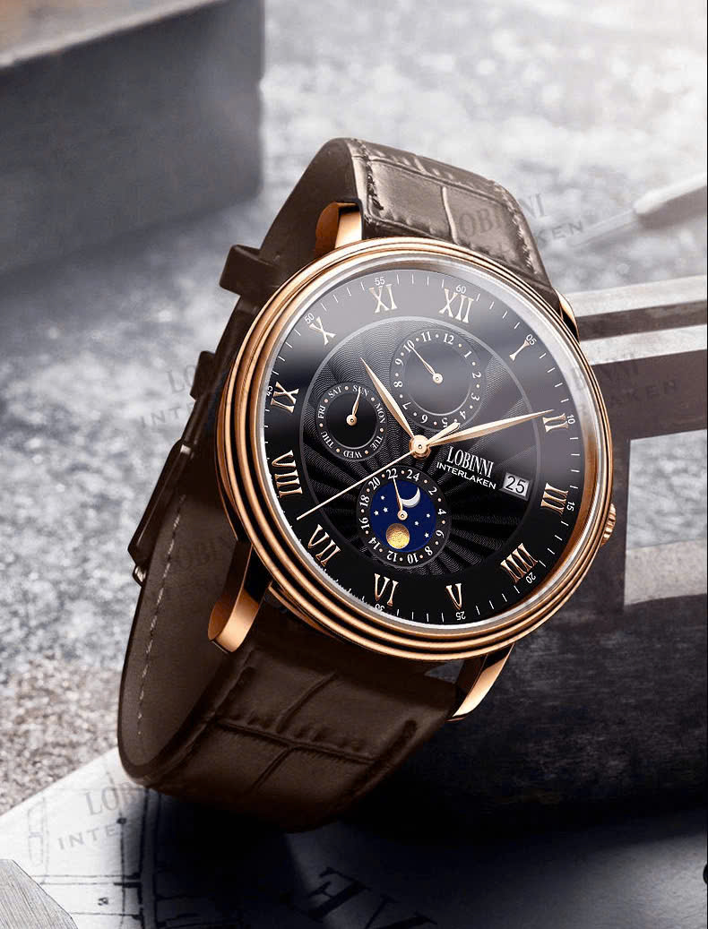 Đồng hồ LOBINNI REF.1023 SUN & MOON: Thanh lịch – Chuẩn men – Đậm cá tính | Thiết kế cơ Automatic đẳng cấp dành cho quý ông hiện đại