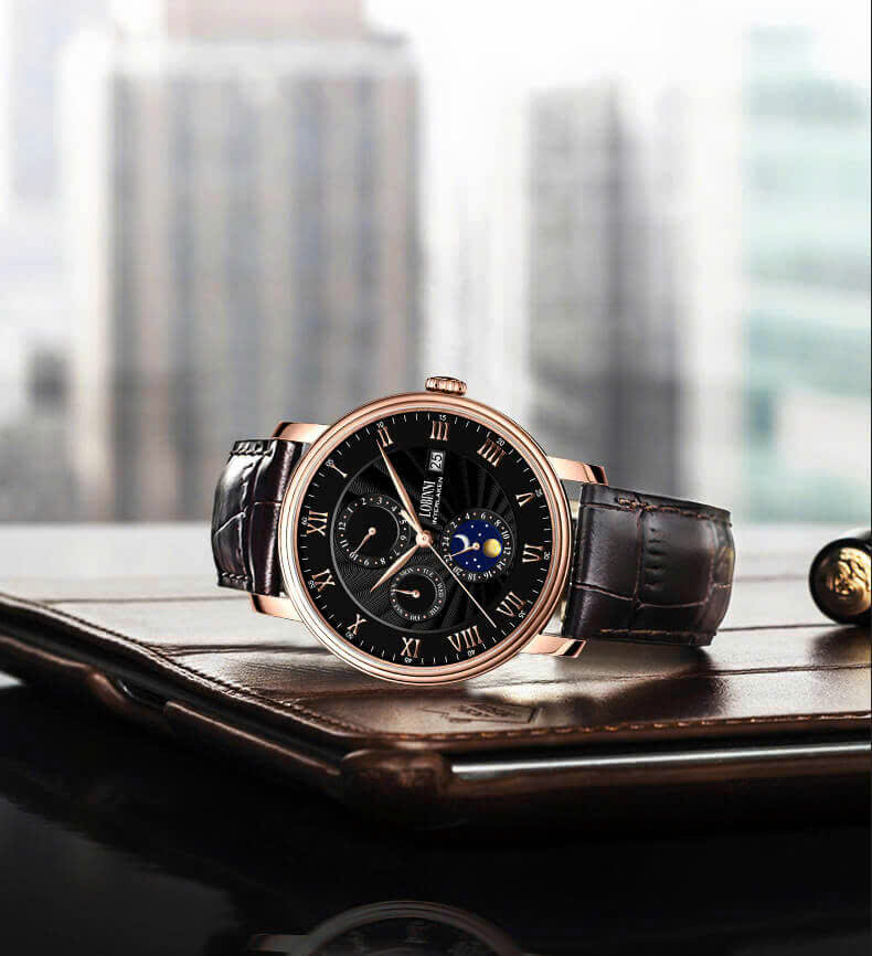 Đồng hồ LOBINNI REF.1023 SUN & MOON: Thanh lịch – Chuẩn men – Đậm cá tính | Thiết kế cơ Automatic đẳng cấp dành cho quý ông hiện đại