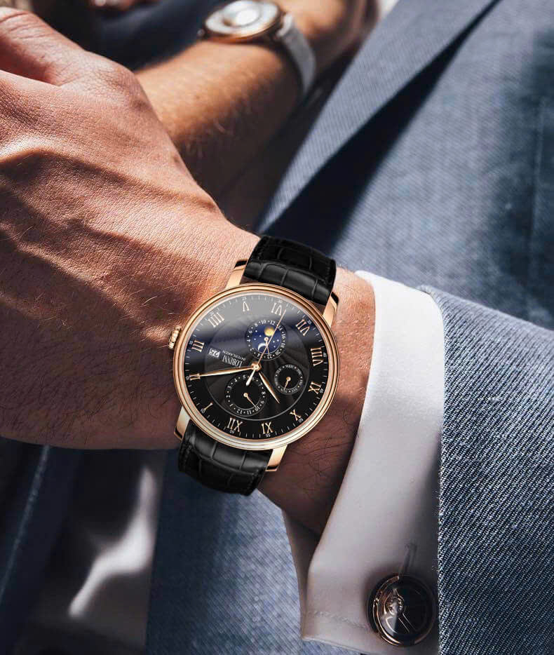 Đồng hồ LOBINNI REF.1023 SUN & MOON: Thanh lịch – Chuẩn men – Đậm cá tính | Thiết kế cơ Automatic đẳng cấp dành cho quý ông hiện đại
