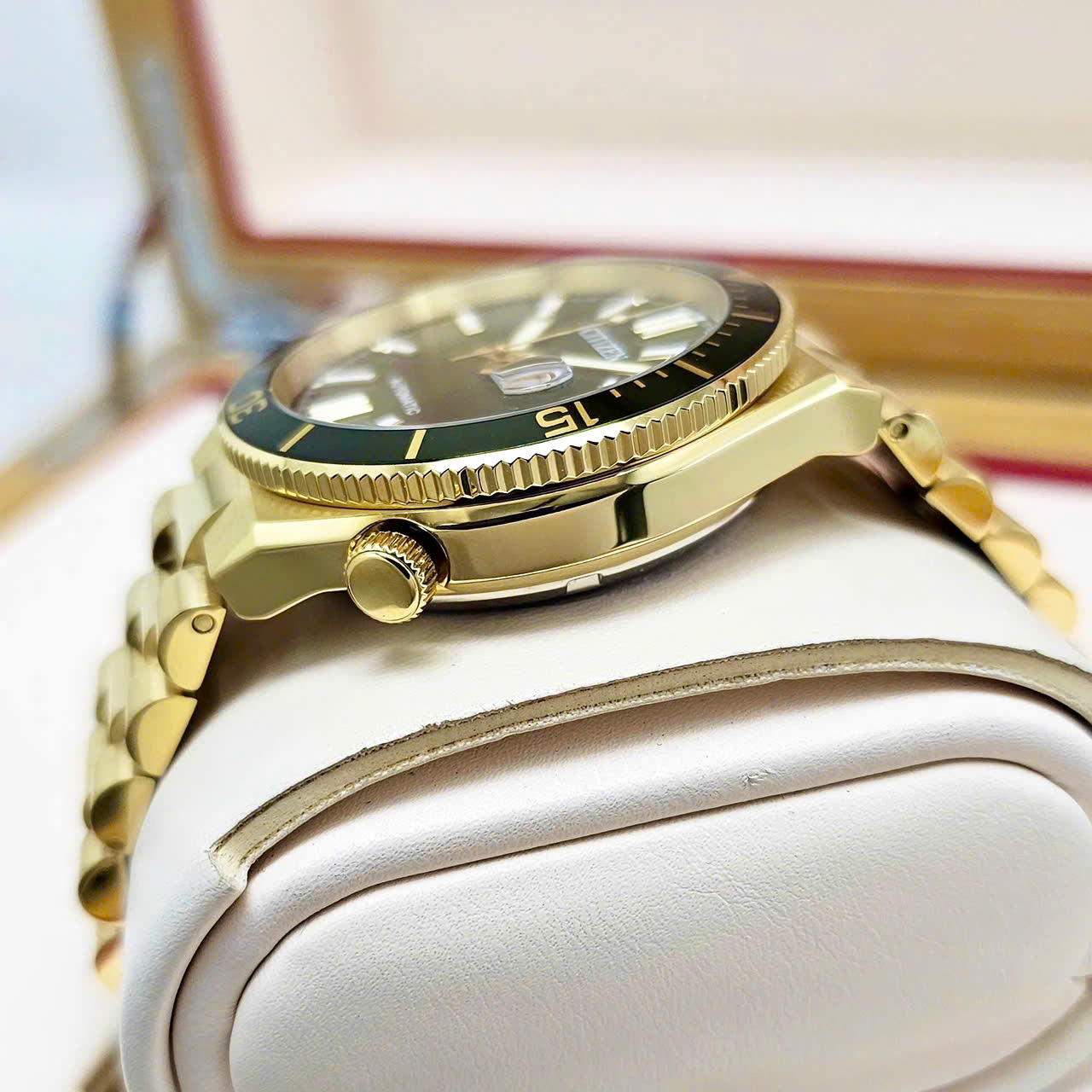 Đồng hồ Citizen Tsuyosa Shore NJ0232-53X 2026 – Bản nâng cấp đẳng cấp, thiết kế xanh vàng thời thượng, chống nước 100m