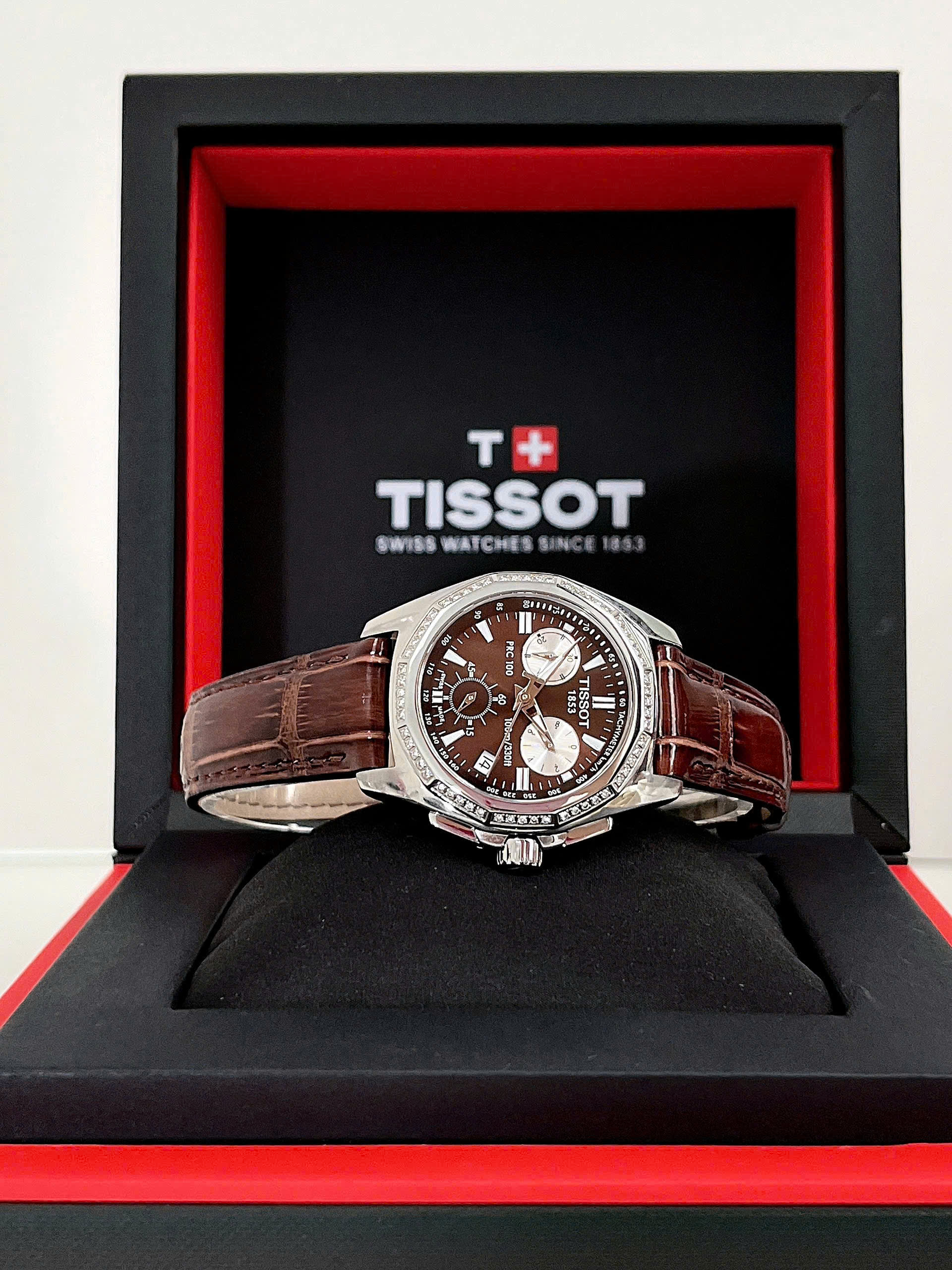 Đồng hồ Tissot PRC 100 Diamond T22141611 – Vẻ đẹp sang trọng đỉnh cao với dial kim cương đắt giá