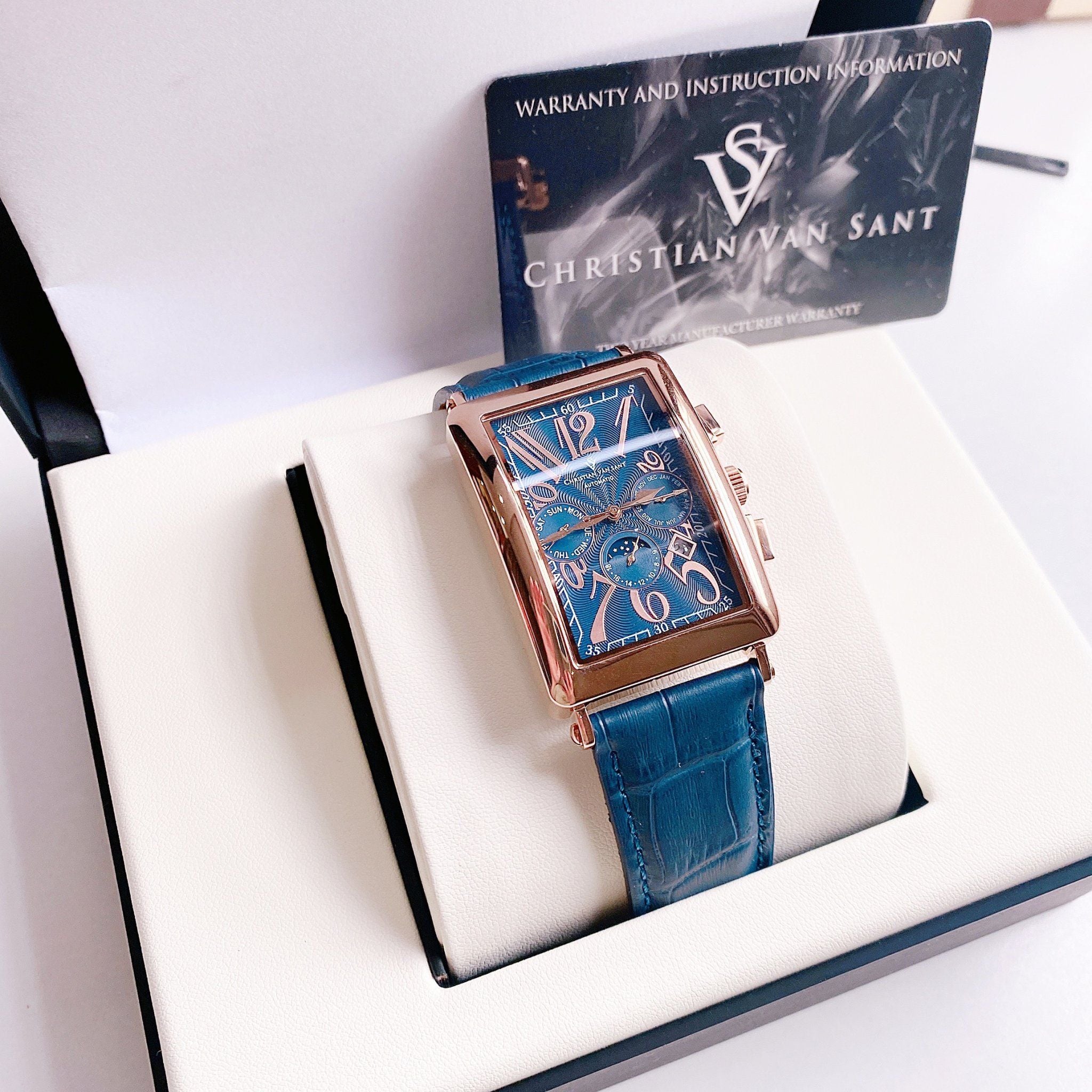 Đồng hồ Christian Van Sant Prodigy Automatic Blue Dial CV9142 – Thiết kế độc đáo, mặt xanh nổi bật, phong cách nam tính hiện đại