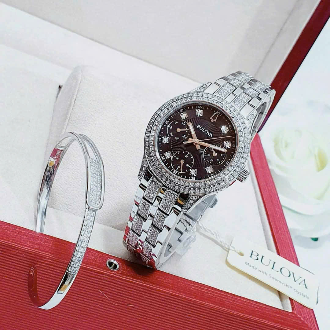 Bulova 96N110 – Tuyệt phẩm đồng hồ nữ đính đá sang trọng và tinh tế, vẻ đẹp vượt xa ảnh chụp